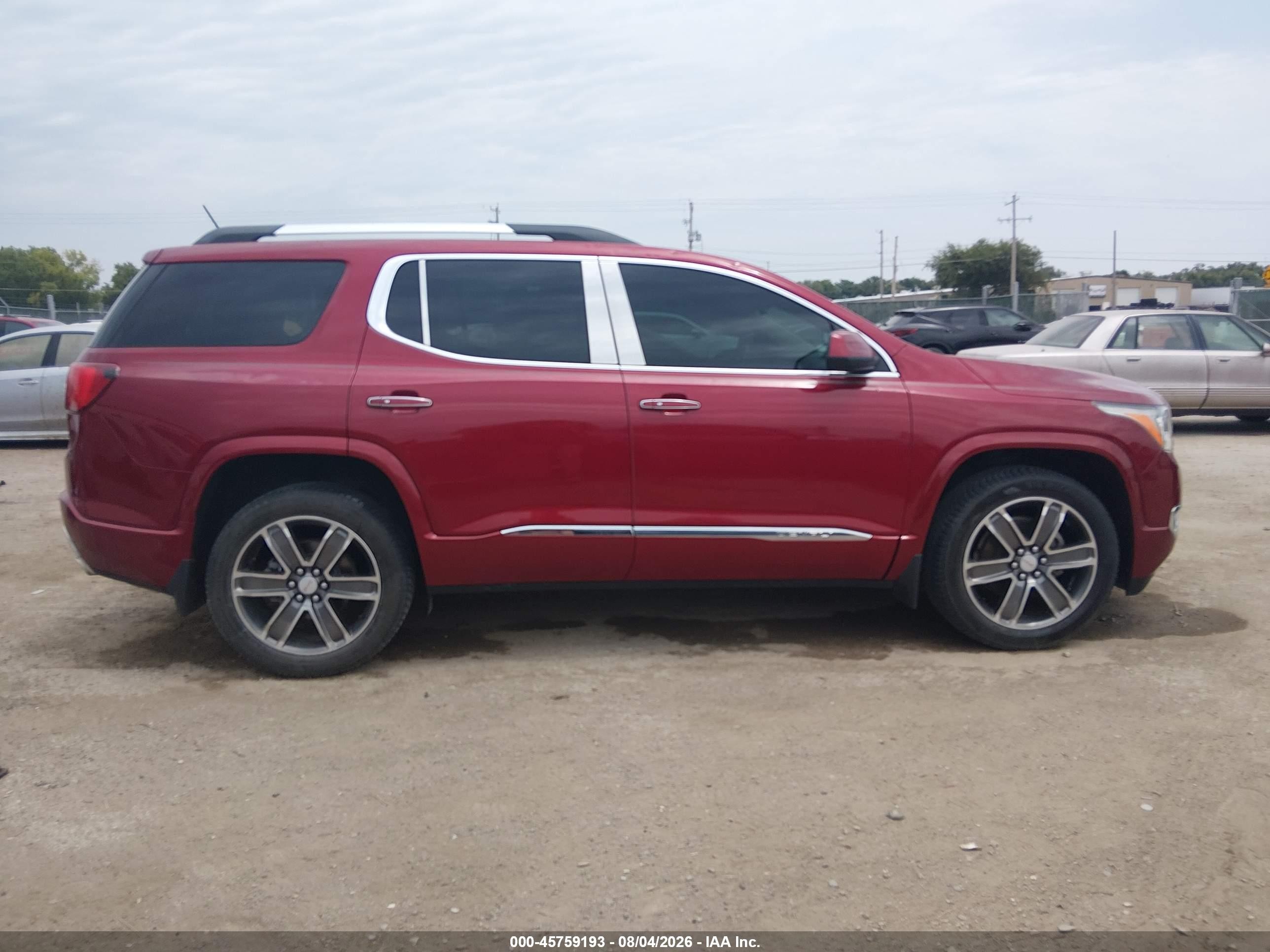 2019 Gmc Acadia Denali Red vin: 1GKKNPLS2KZ157113