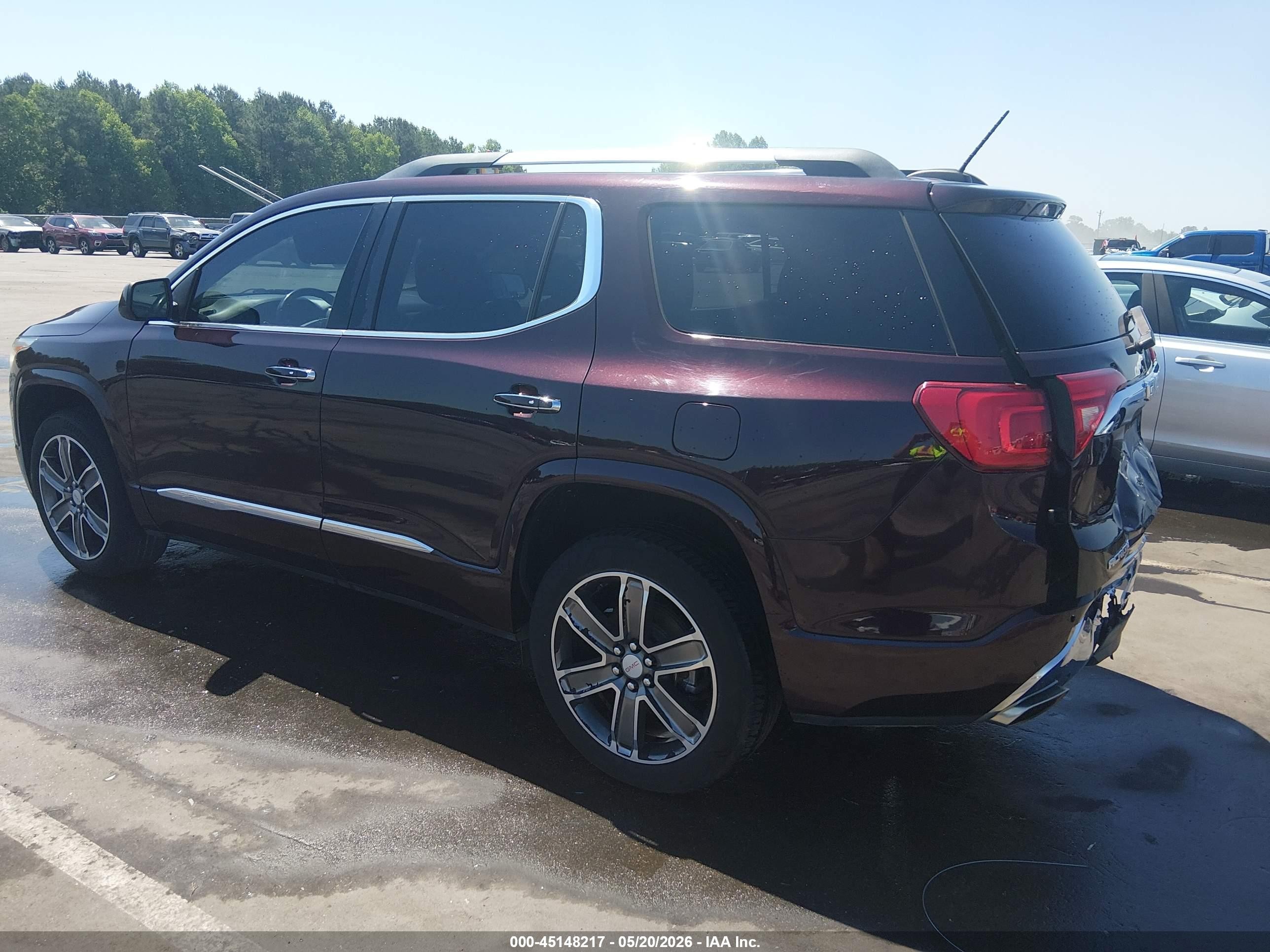 2017 Gmc Acadia Denali Maroon vin: 1GKKNPLS3HZ194549
