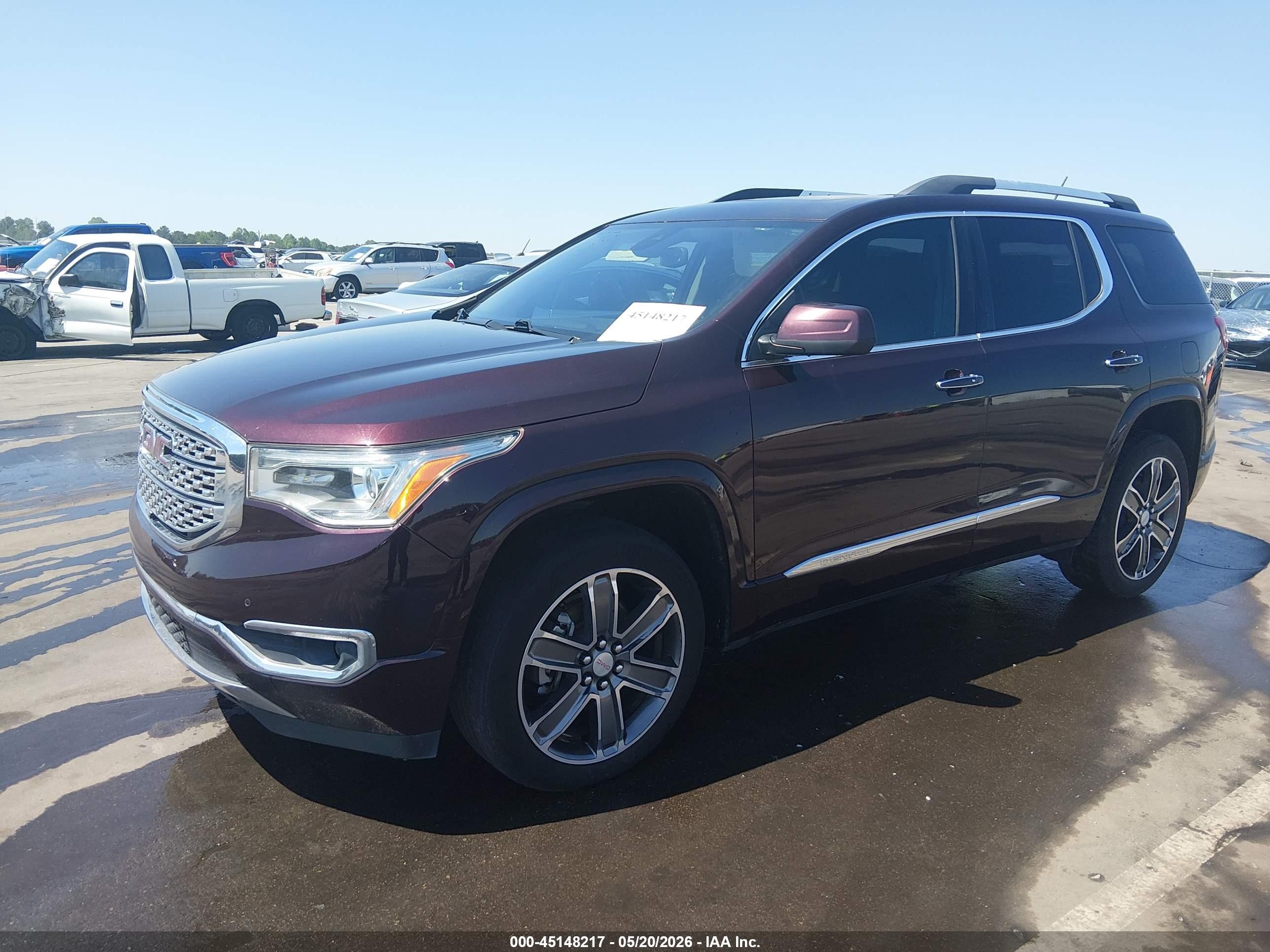 2017 Gmc Acadia Denali Maroon vin: 1GKKNPLS3HZ194549