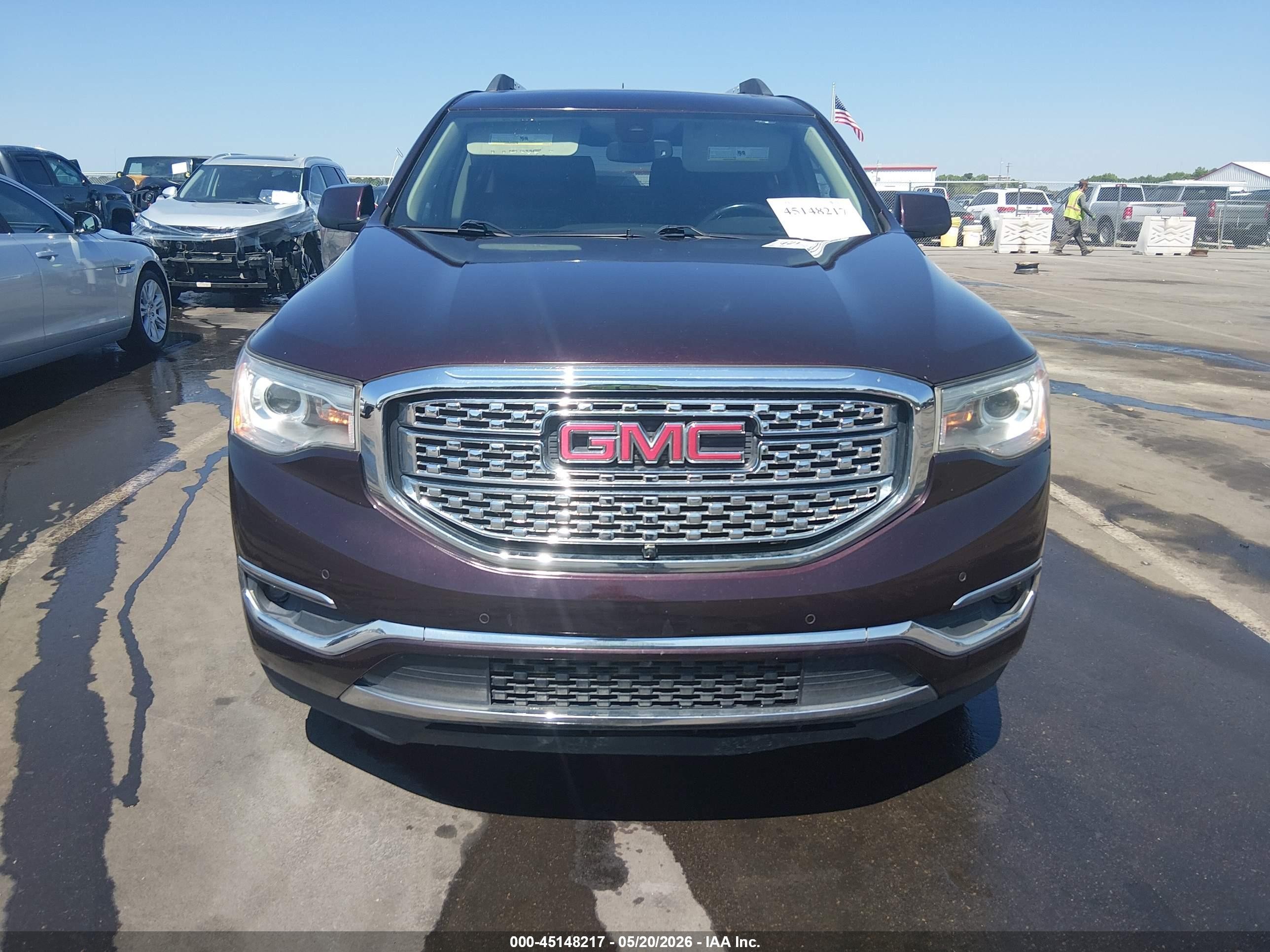 2017 Gmc Acadia Denali Maroon vin: 1GKKNPLS3HZ194549