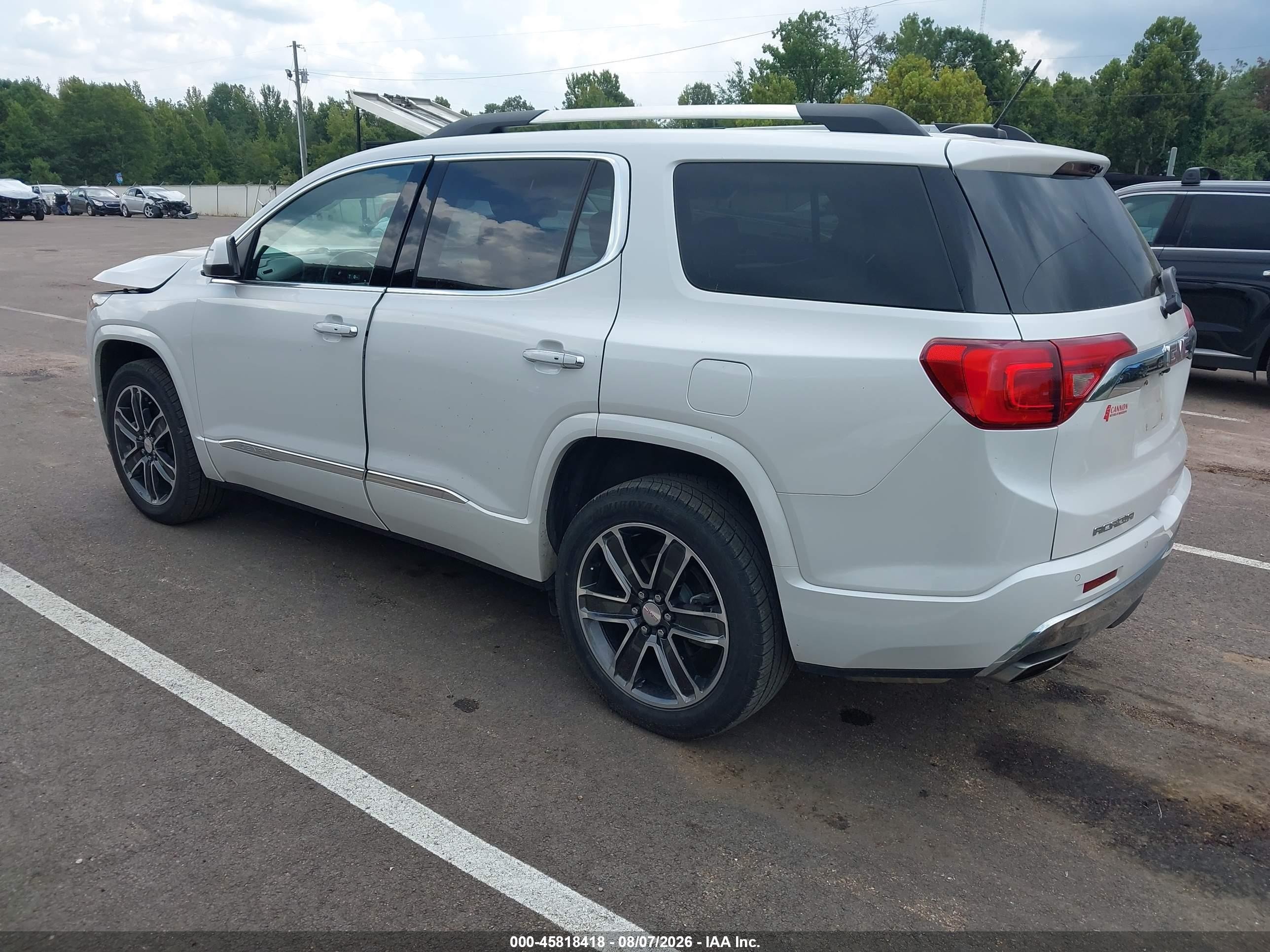 2018 Gmc Acadia Denali White vin: 1GKKNPLS3JZ161606