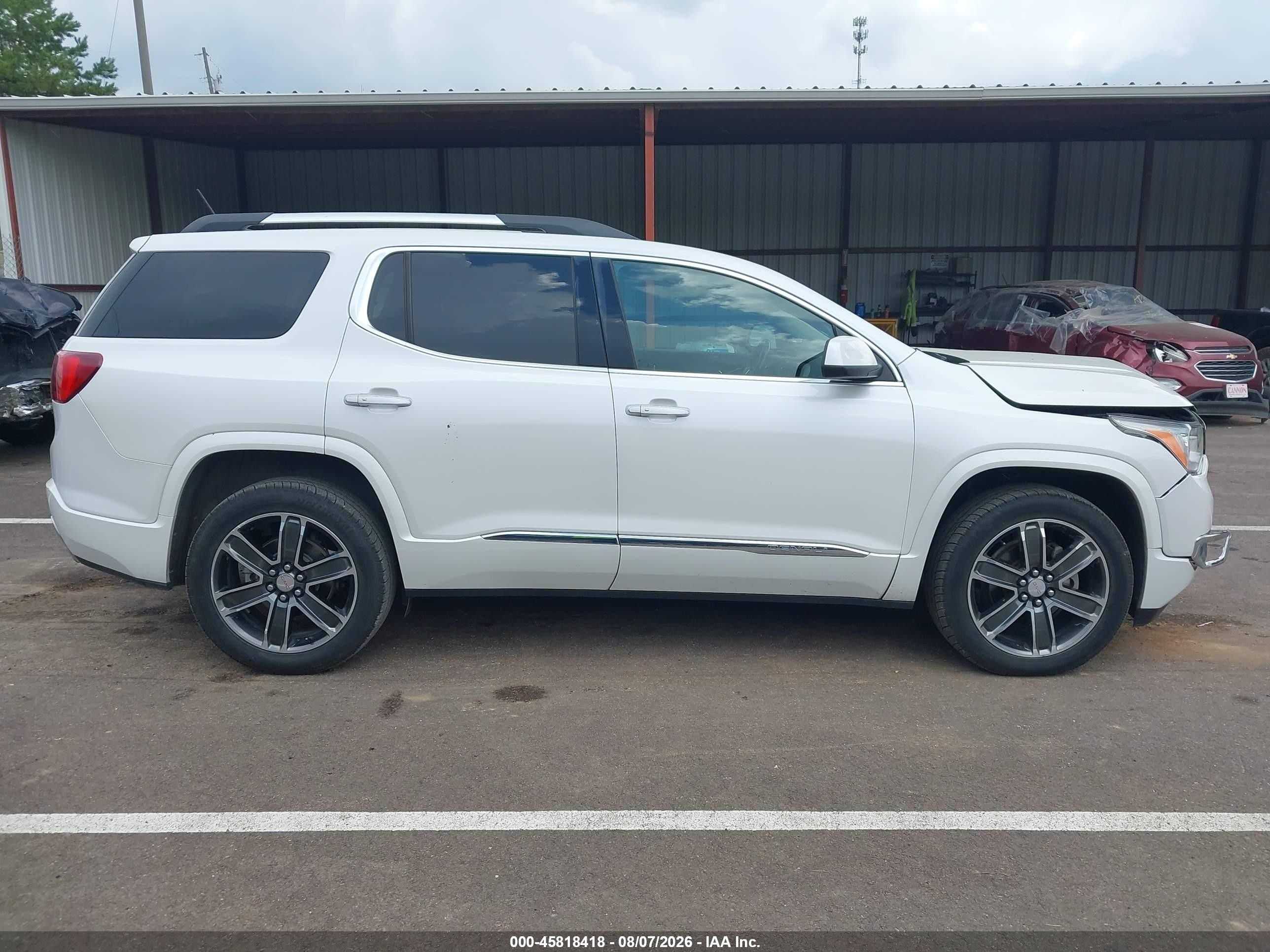 2018 Gmc Acadia Denali White vin: 1GKKNPLS3JZ161606