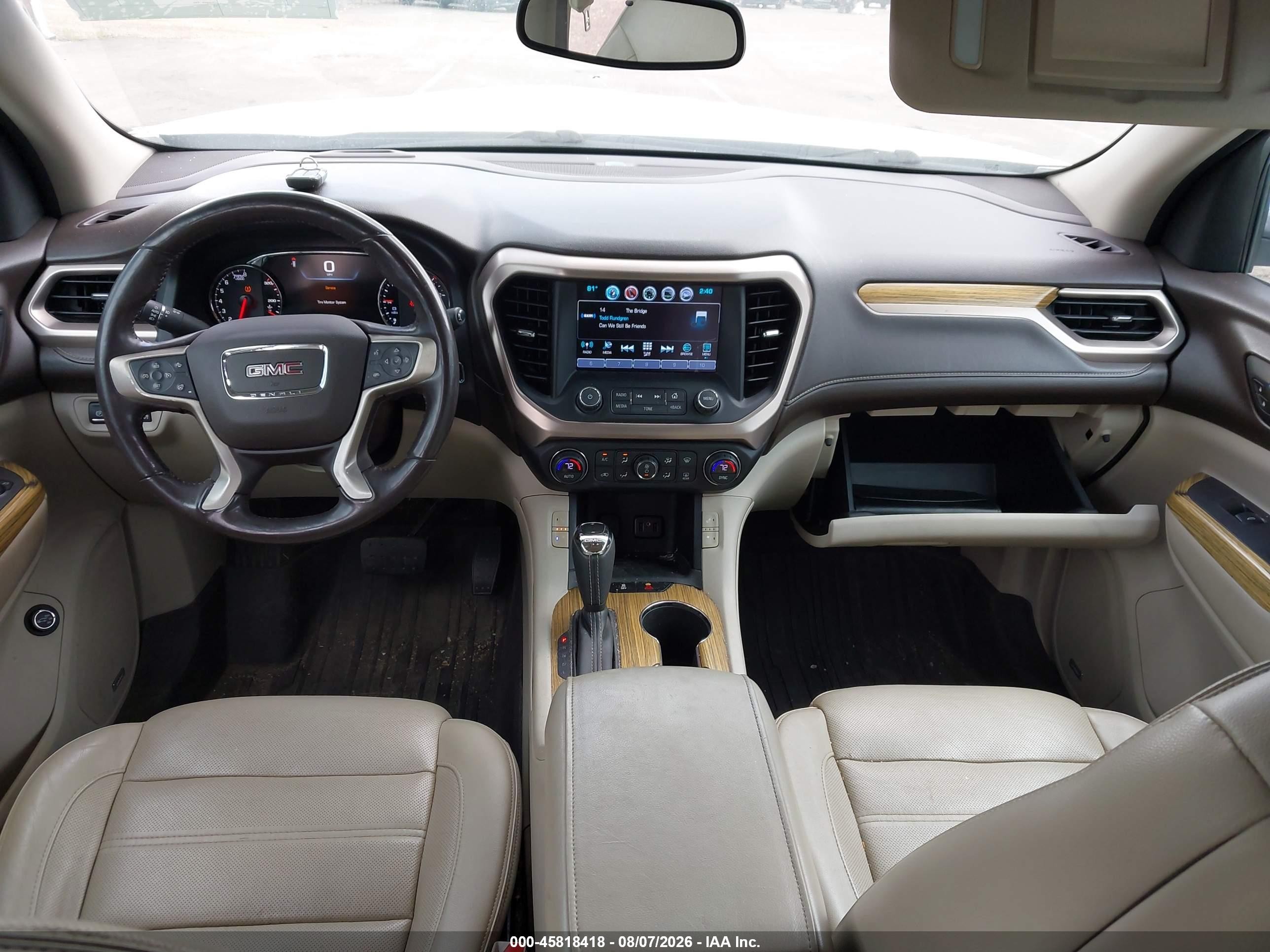 2018 Gmc Acadia Denali White vin: 1GKKNPLS3JZ161606