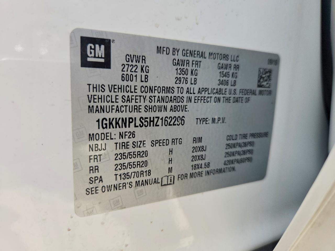 2017 Gmc Acadia Denali Белый vin: 1GKKNPLS5HZ162296