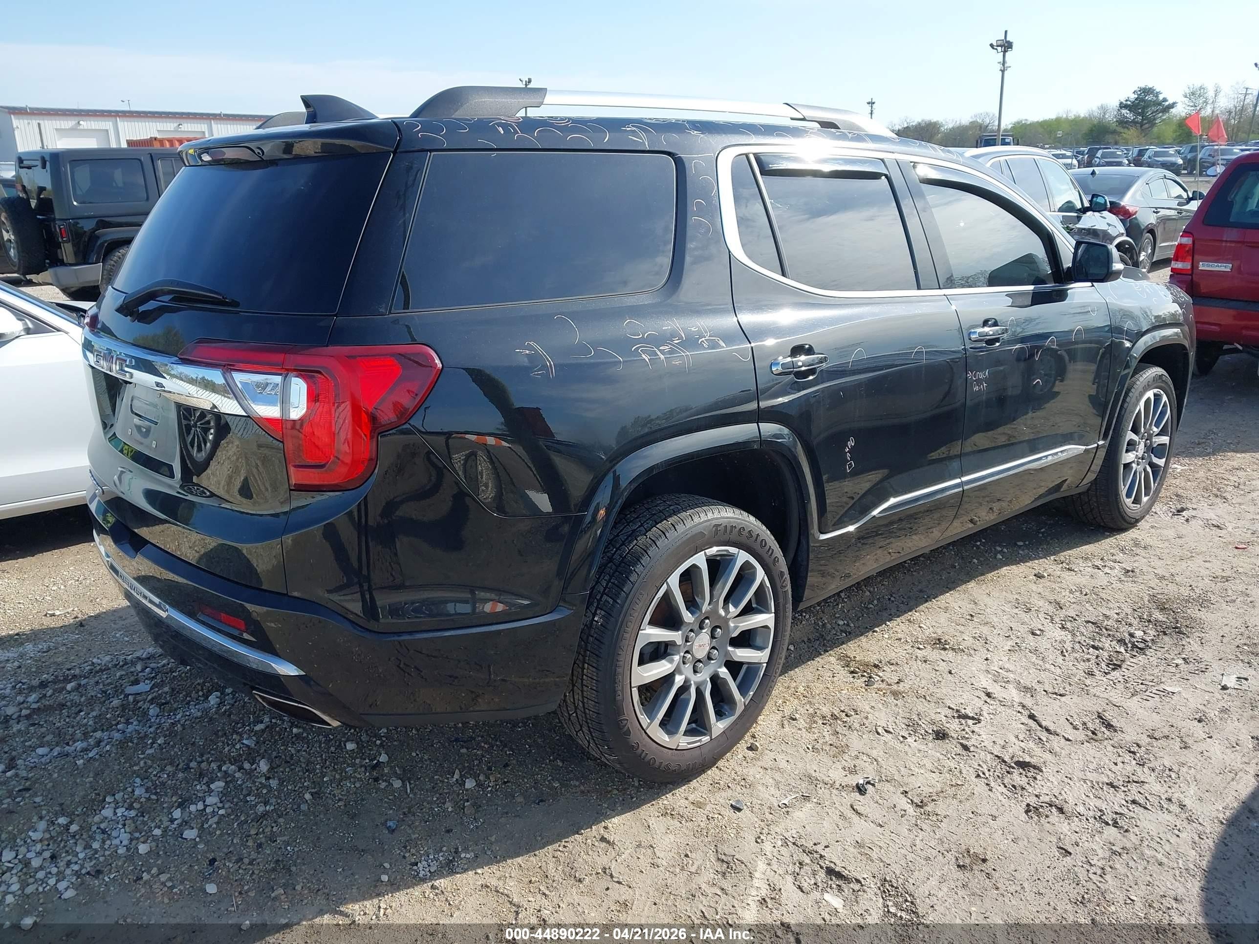 2021 Gmc Acadia Fwd Denali Black vin: 1GKKNPLS6MZ204758