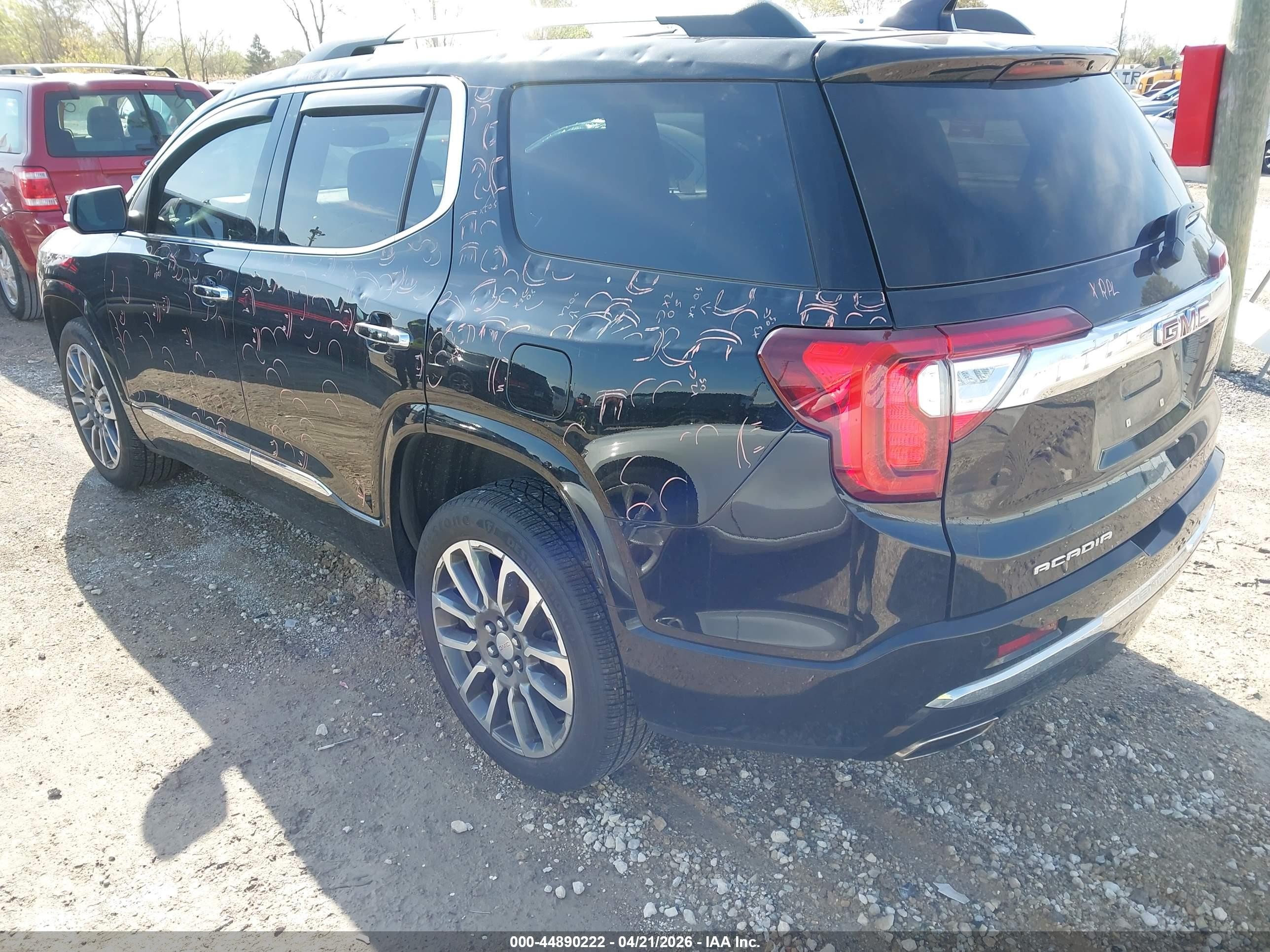 2021 Gmc Acadia Fwd Denali Black vin: 1GKKNPLS6MZ204758
