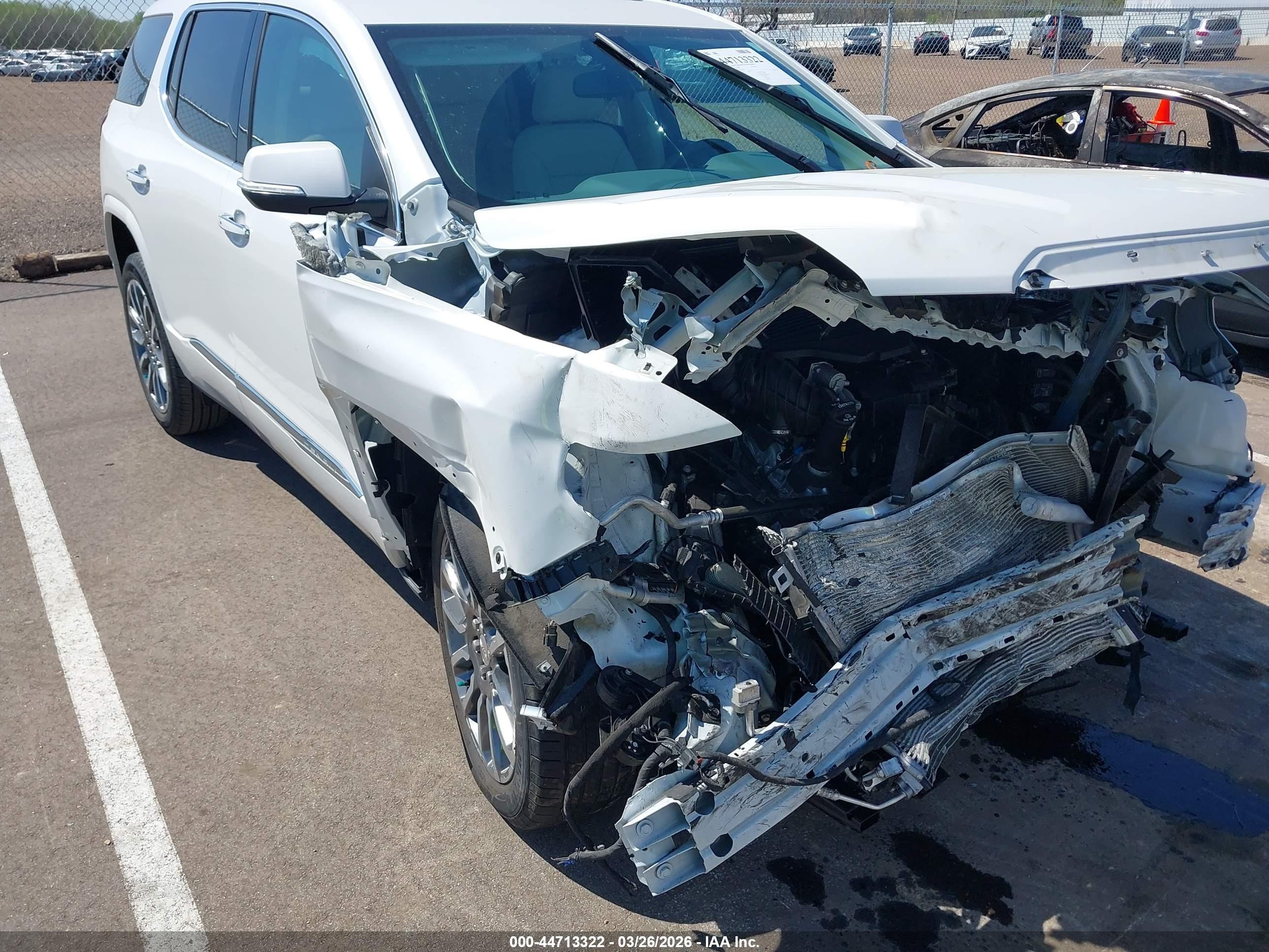 2020 Gmc Acadia Fwd Denali White vin: 1GKKNPLS7LZ201821