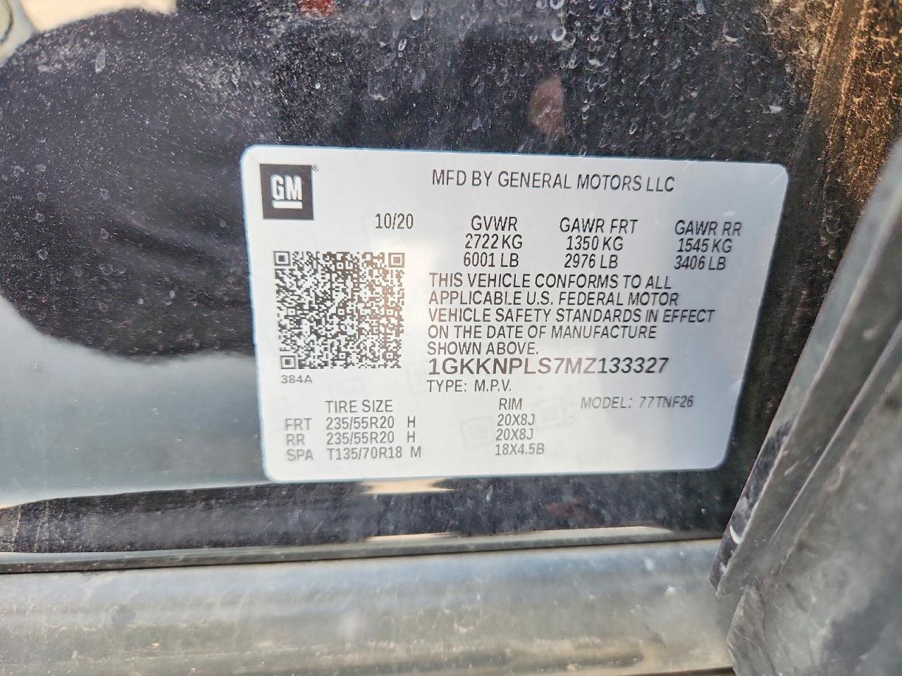 2021 Gmc Acadia Denali Black vin: 1GKKNPLS7MZ133327