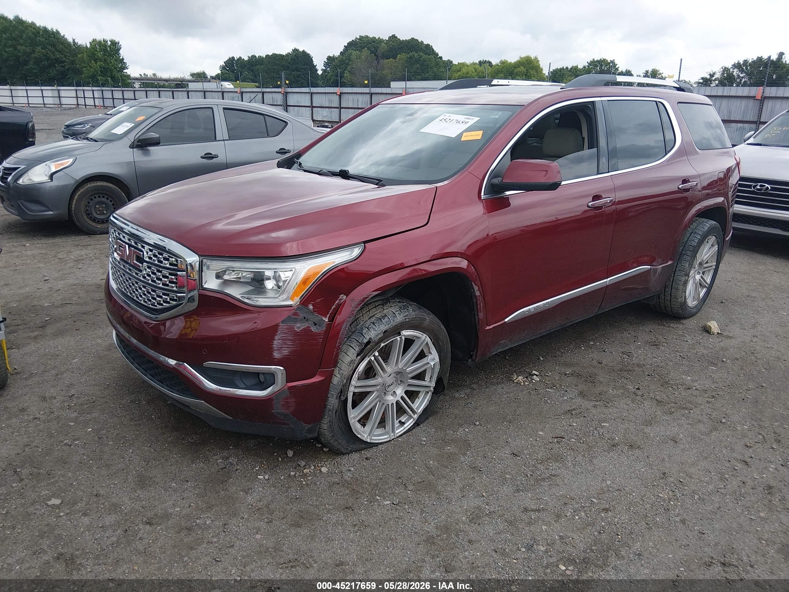 2017 Gmc Acadia Denali Красный vin: 1GKKNPLS8HZ240487