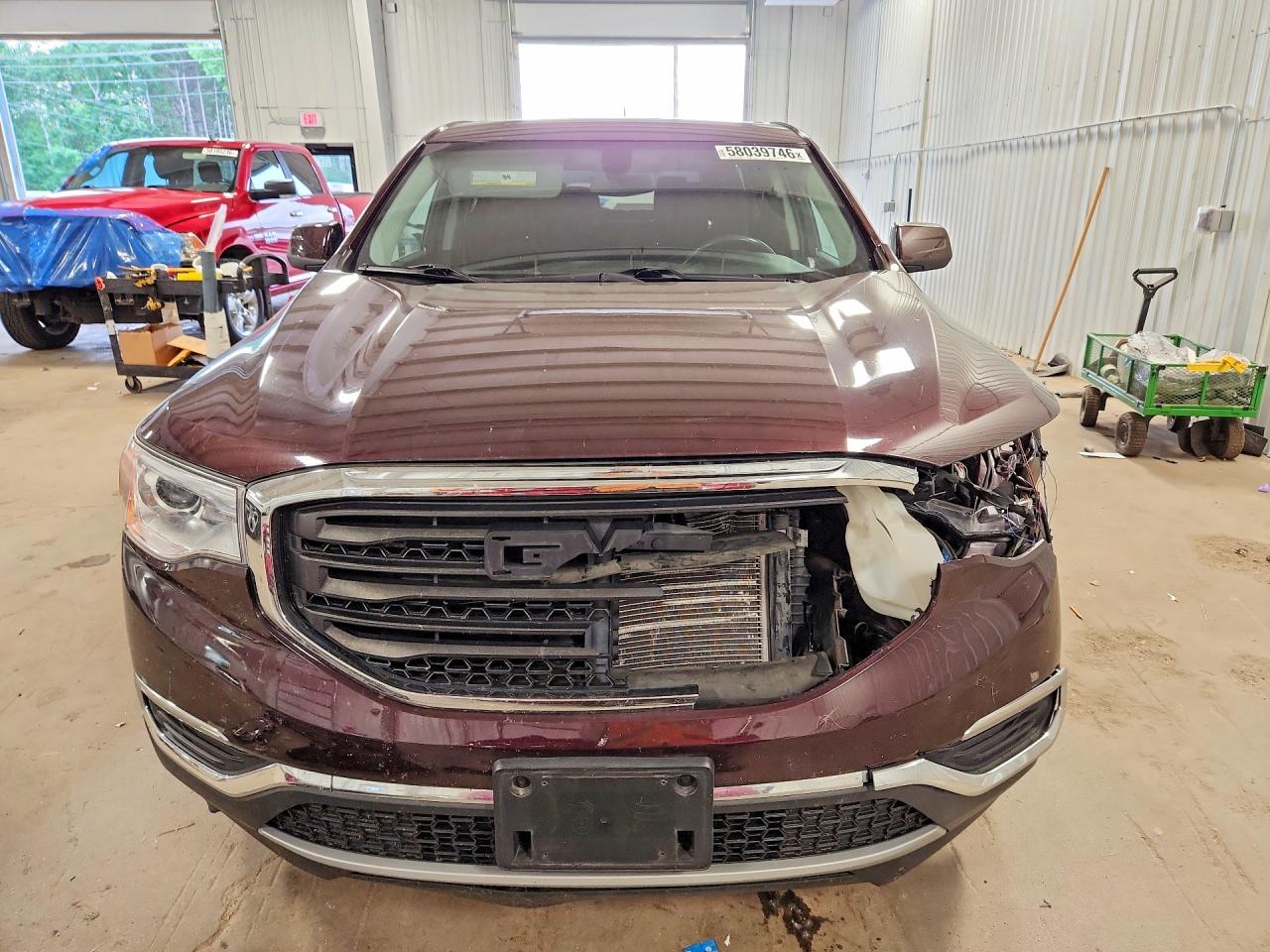 2017 Gmc Acadia Sle Maroon vin: 1GKKNRLA1HZ247283