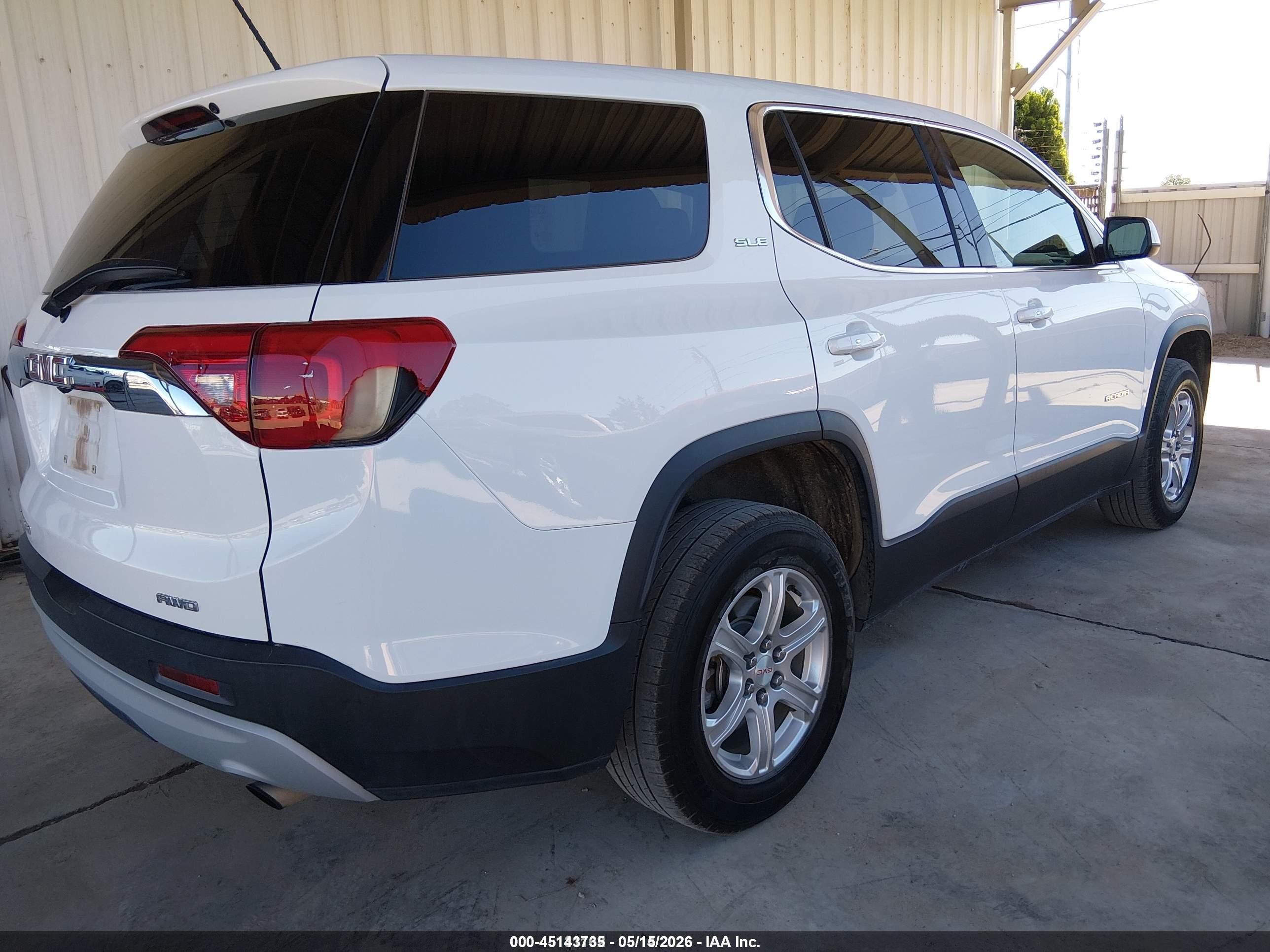 2019 Gmc Acadia Sle-1 Белый vin: 1GKKNRLA9KZ274156