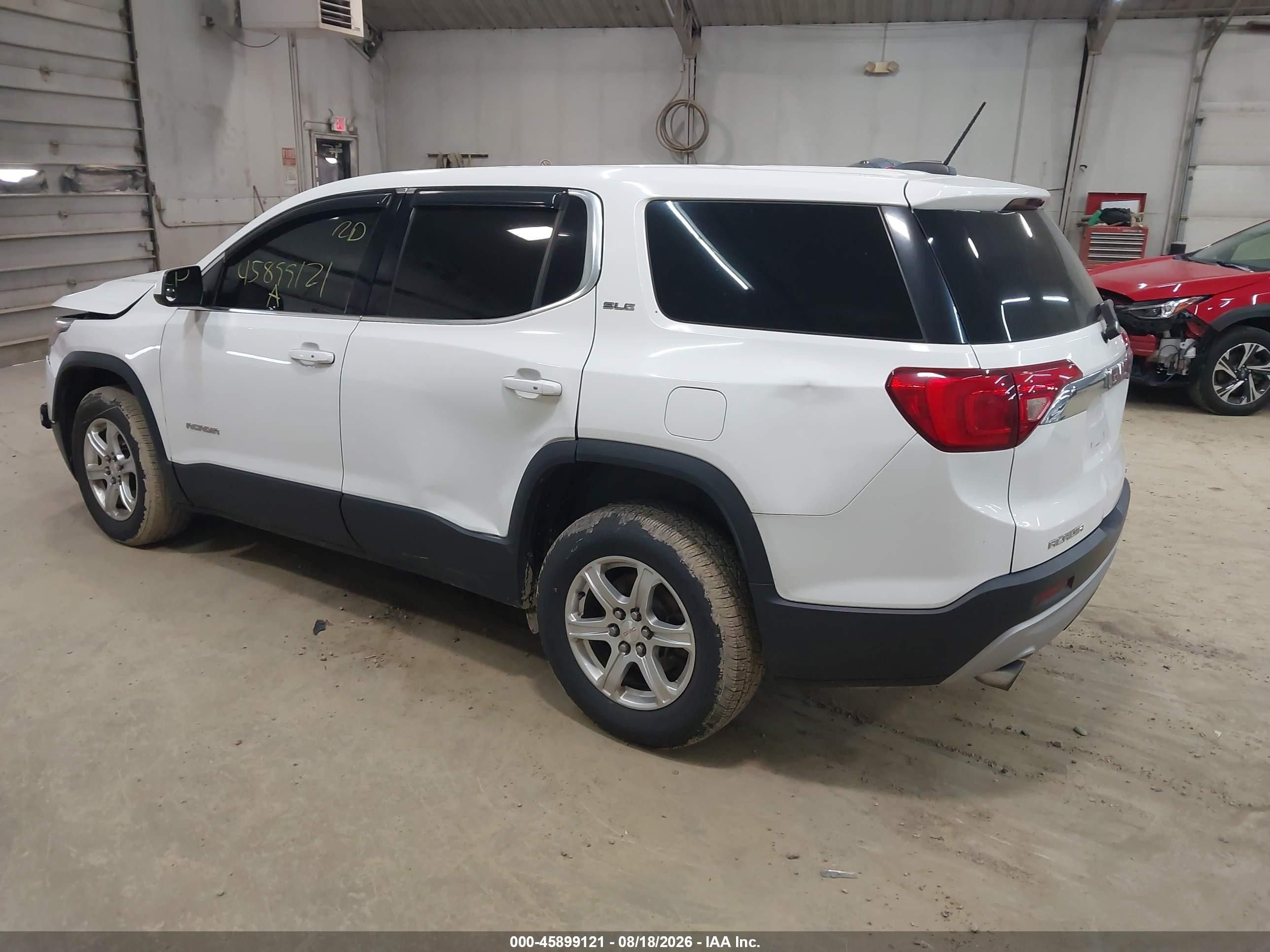2018 Gmc Acadia Sle-1 White vin: 1GKKNRLS7JZ183264