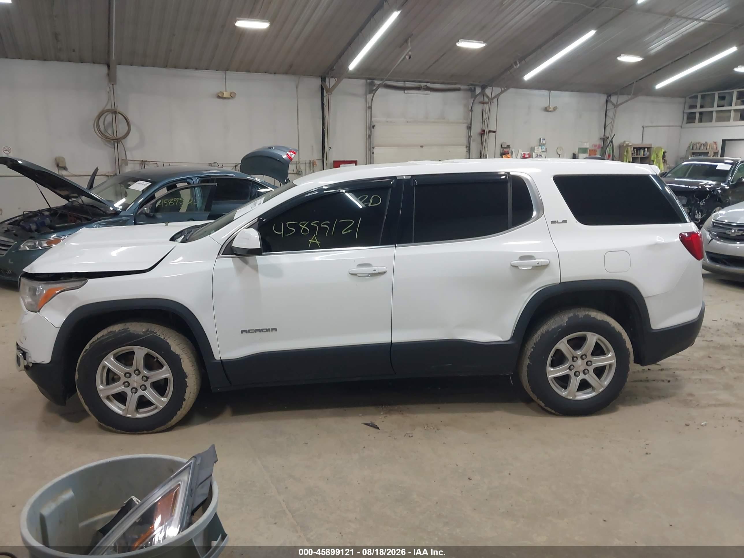2018 Gmc Acadia Sle-1 White vin: 1GKKNRLS7JZ183264