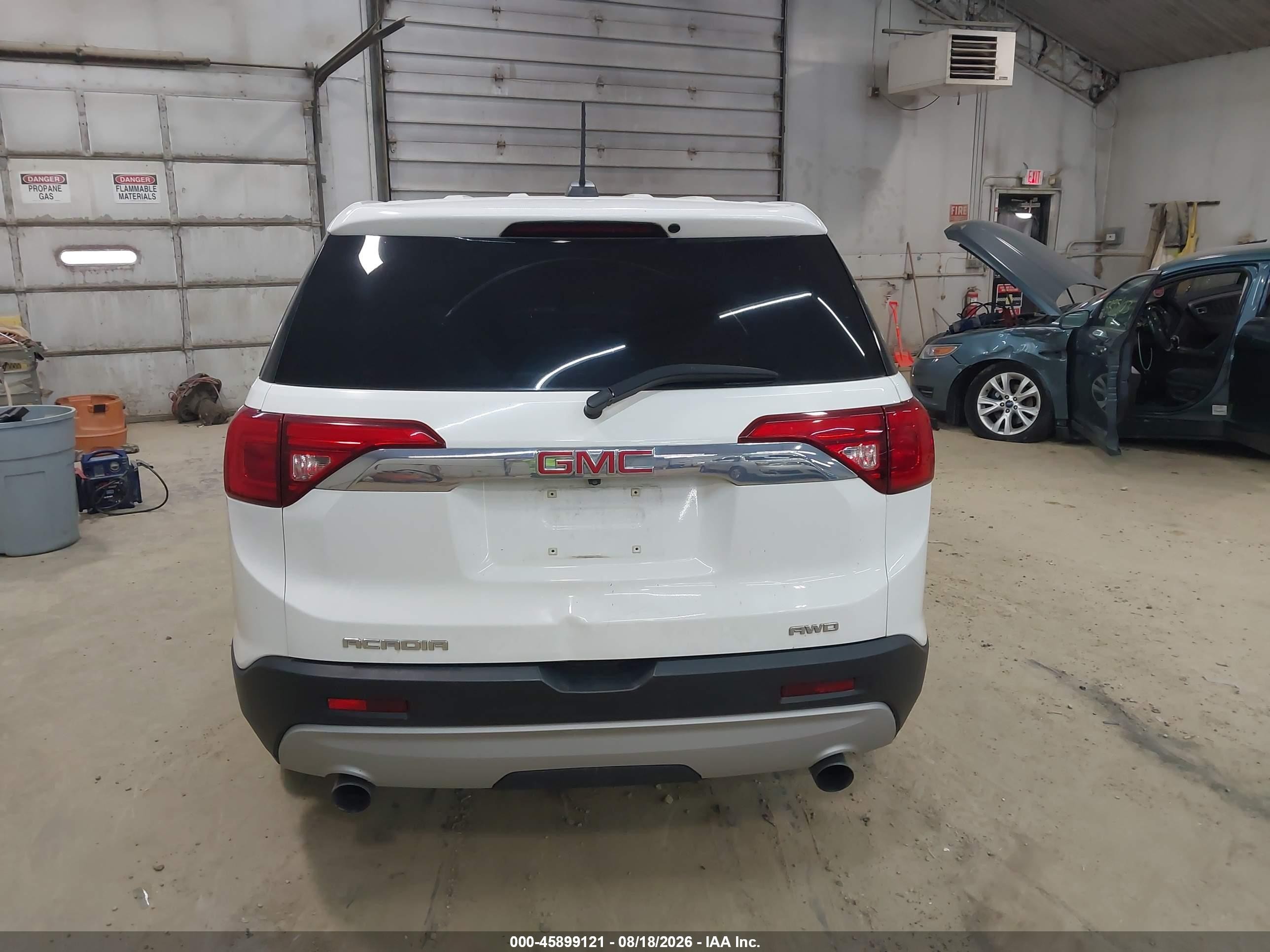 2018 Gmc Acadia Sle-1 White vin: 1GKKNRLS7JZ183264