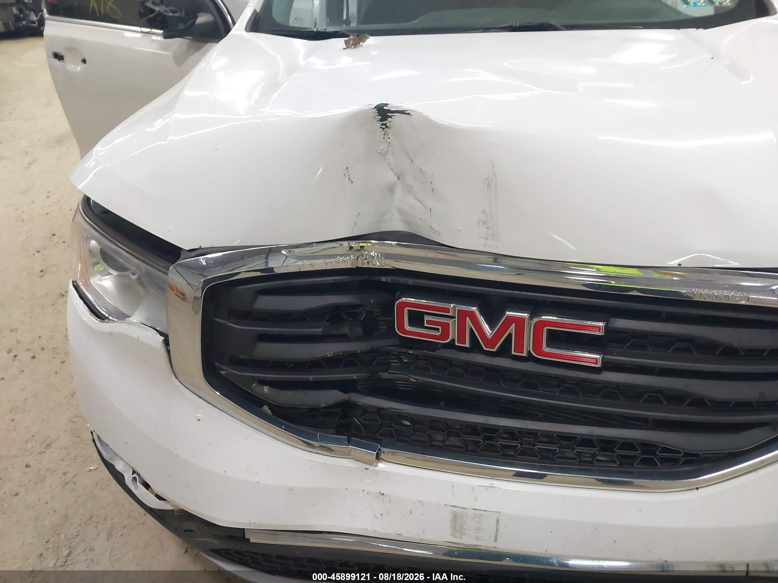 2018 Gmc Acadia Sle-1 White vin: 1GKKNRLS7JZ183264