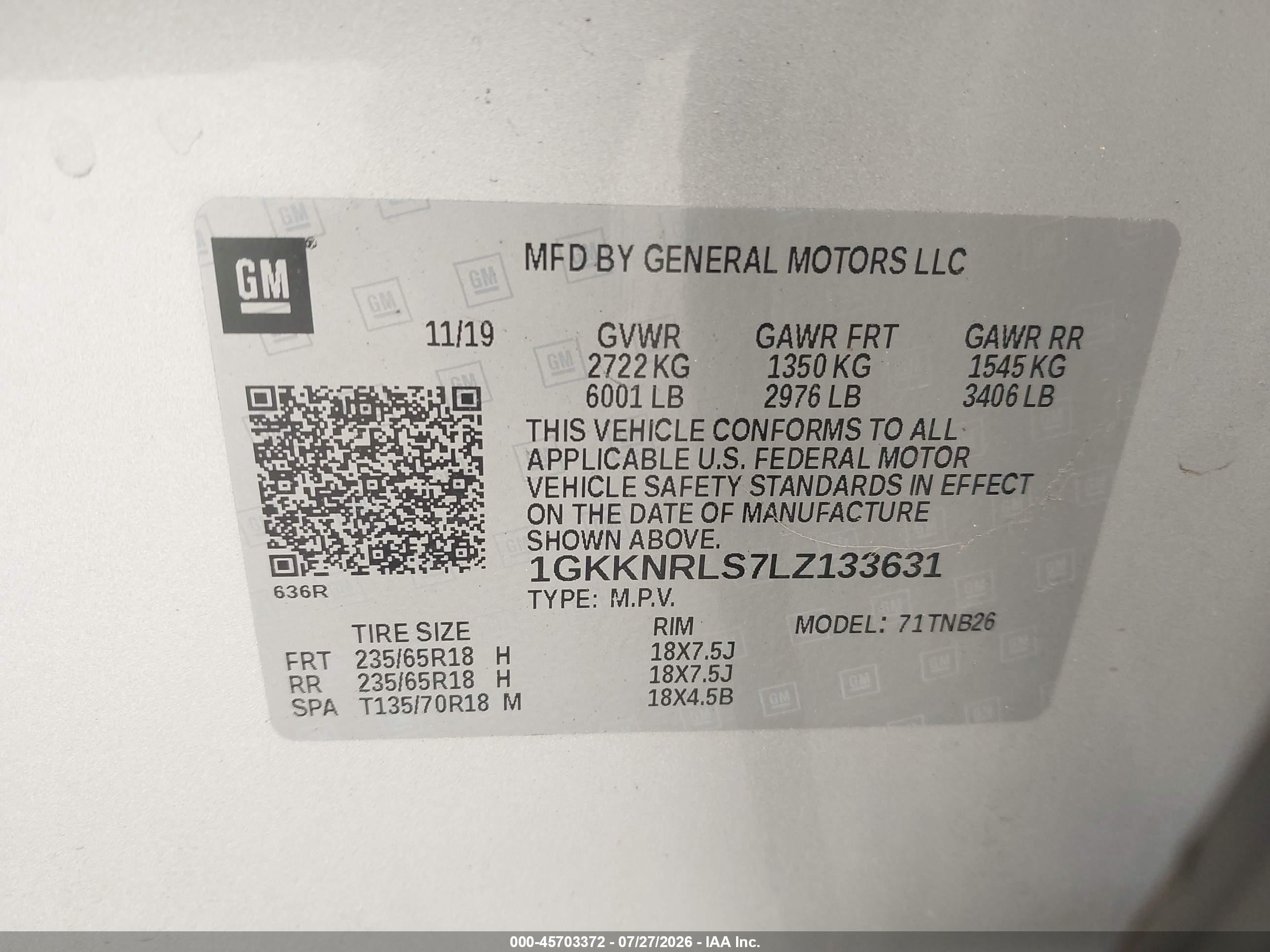 2020 Gmc Acadia Fwd Sle Silver vin: 1GKKNRLS7LZ133631