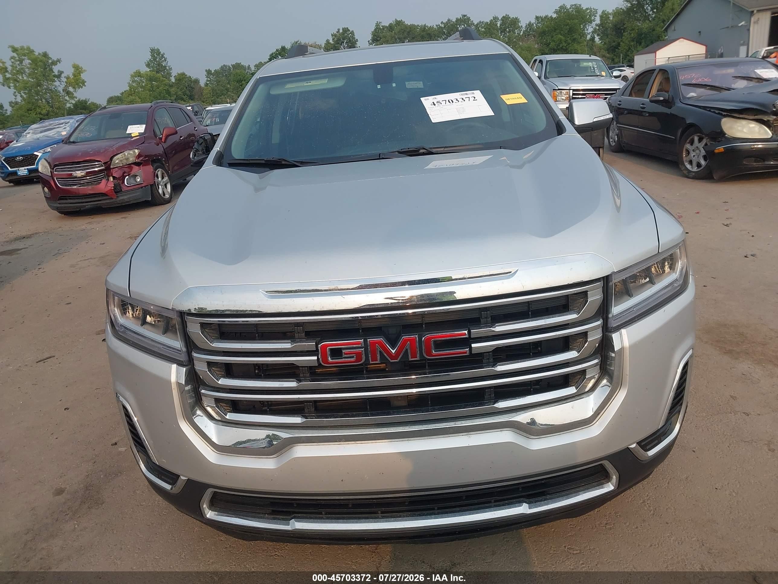 2020 Gmc Acadia Fwd Sle Silver vin: 1GKKNRLS7LZ133631