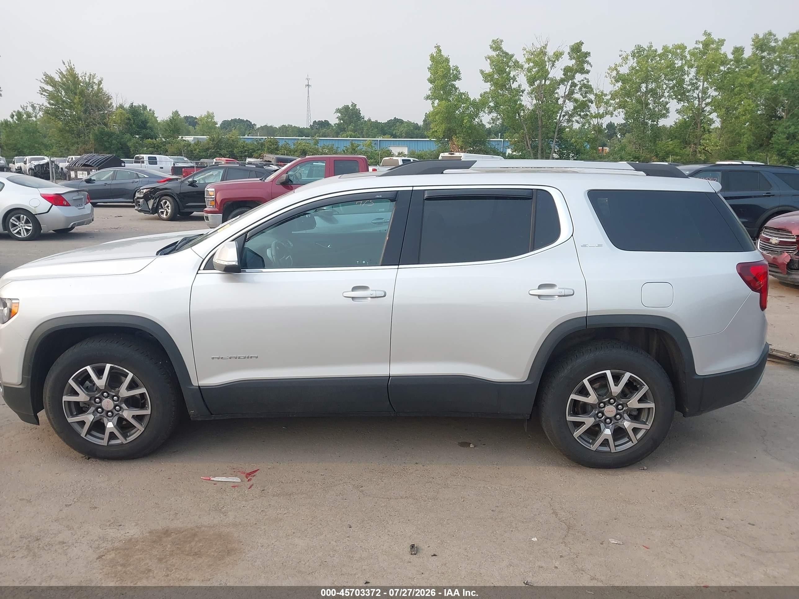 2020 Gmc Acadia Fwd Sle Silver vin: 1GKKNRLS7LZ133631