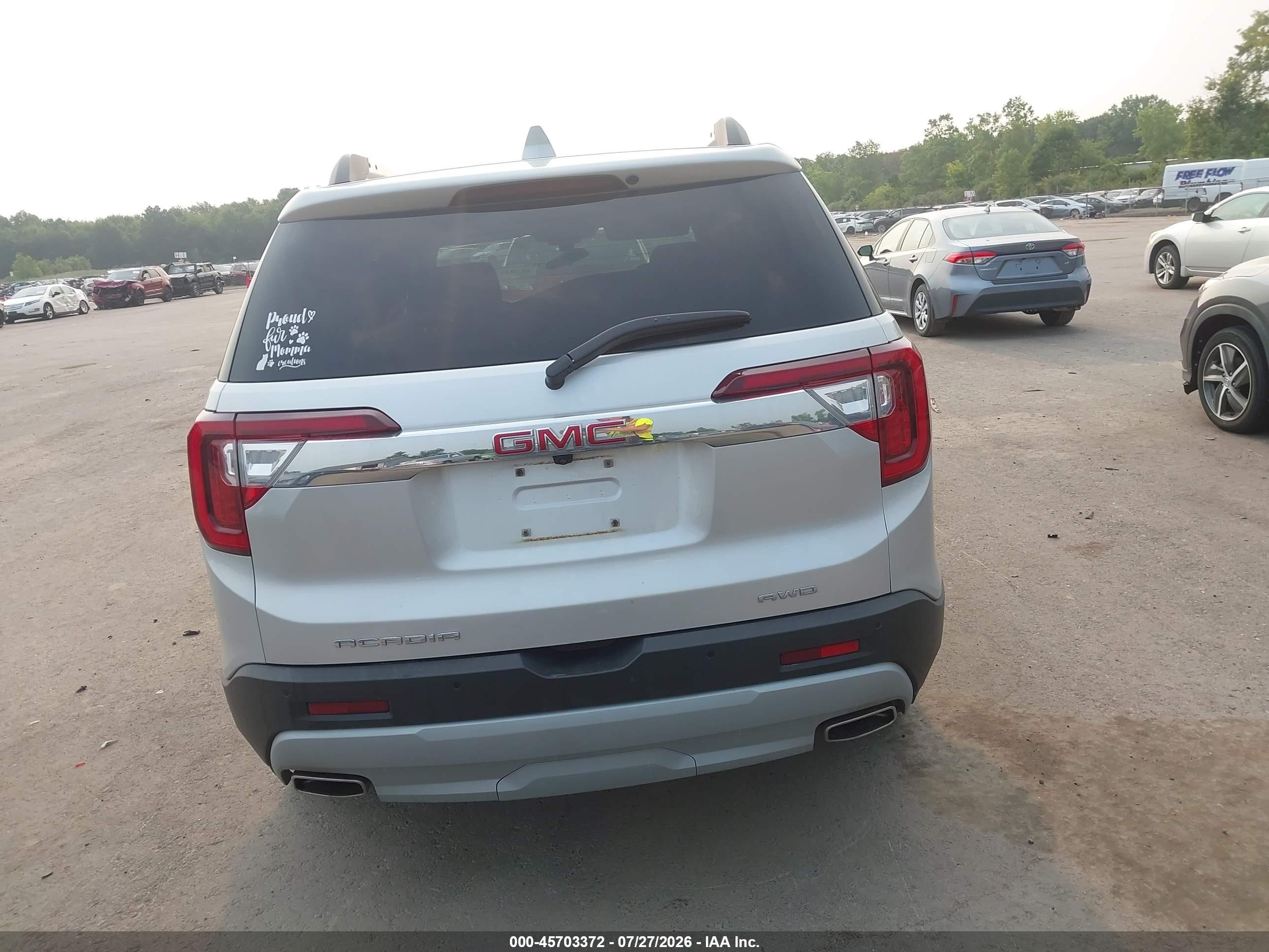 2020 Gmc Acadia Fwd Sle Silver vin: 1GKKNRLS7LZ133631