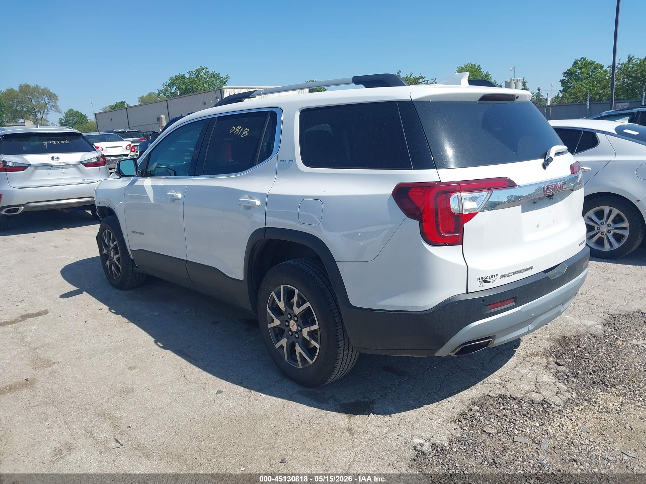 2020 Gmc Acadia Fwd Sle Белый vin: 1GKKNRLS8LZ197757