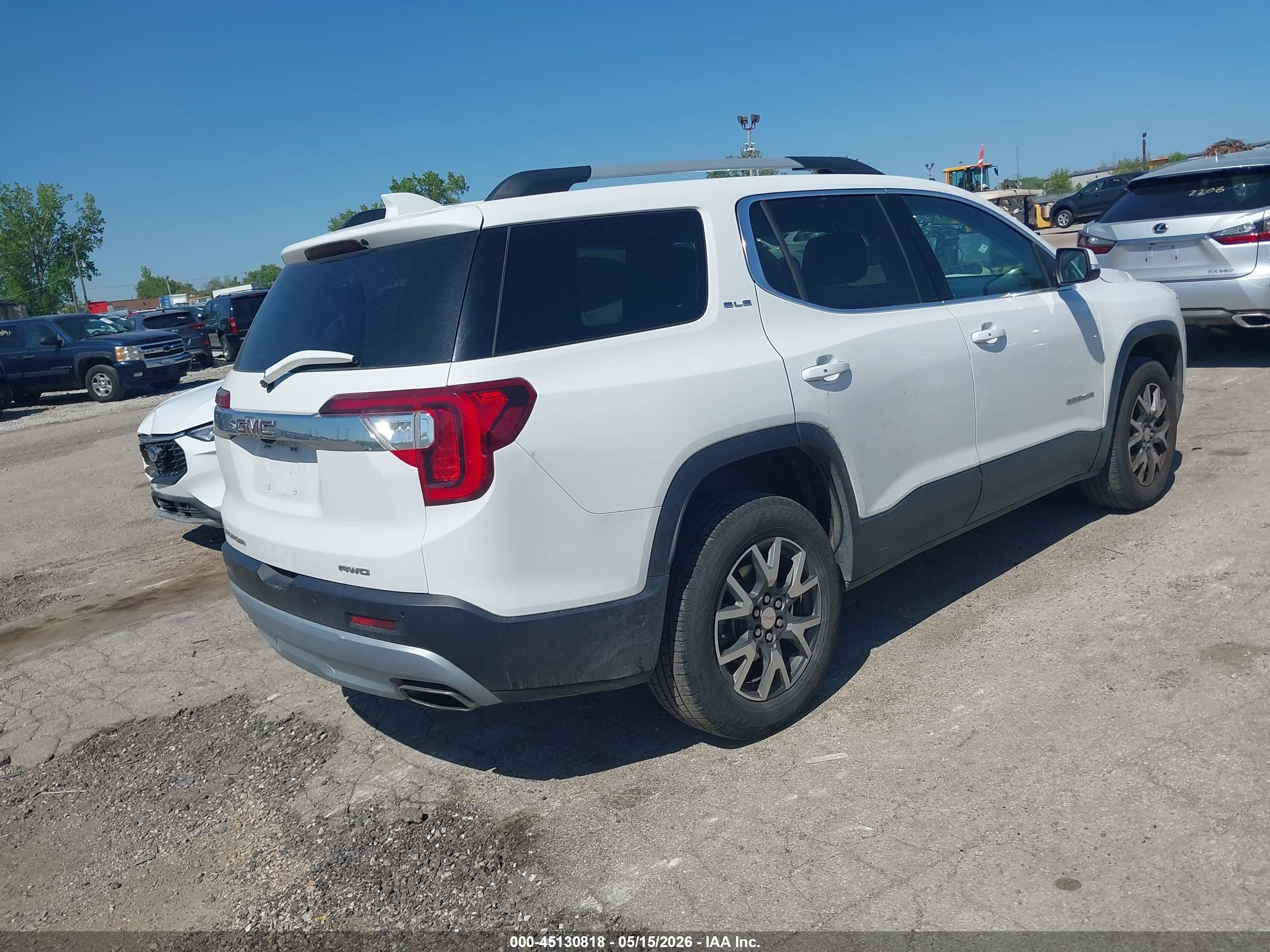 2020 Gmc Acadia Fwd Sle Белый vin: 1GKKNRLS8LZ197757