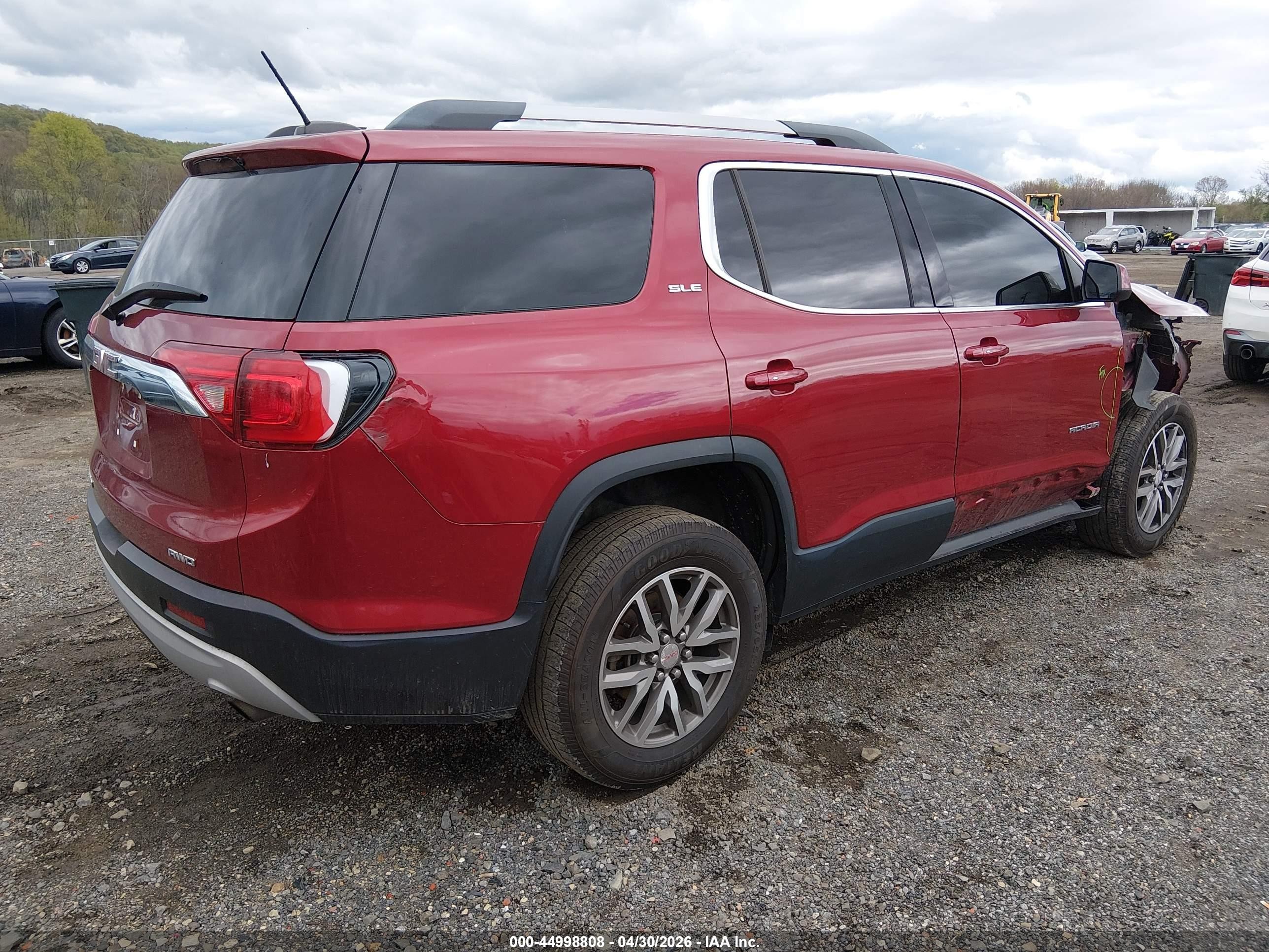 2019 Gmc Acadia Sle-2 Red vin: 1GKKNSLA4KZ283841