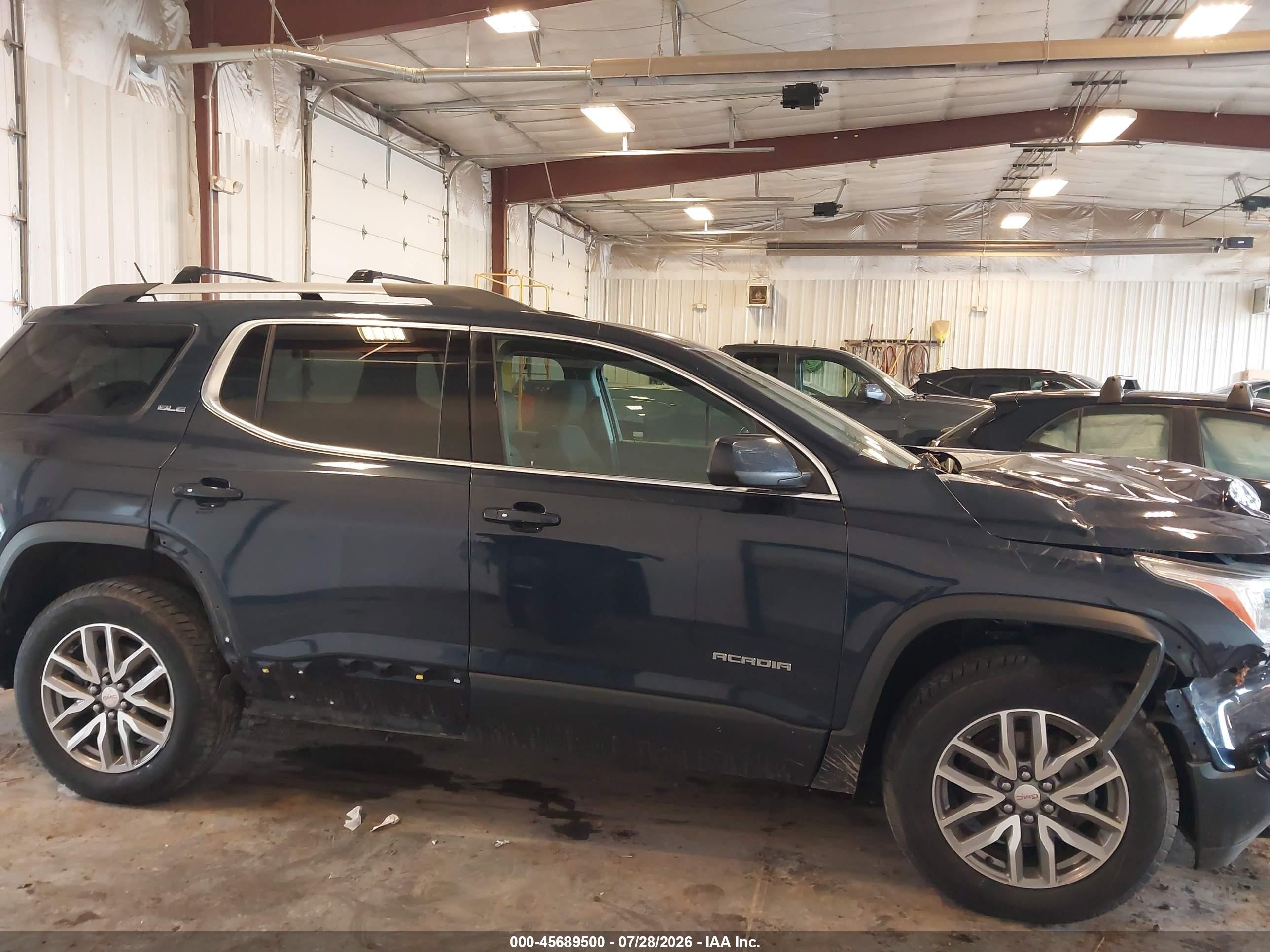 2017 Gmc Acadia Sle-2 Blue vin: 1GKKNSLS0HZ257948