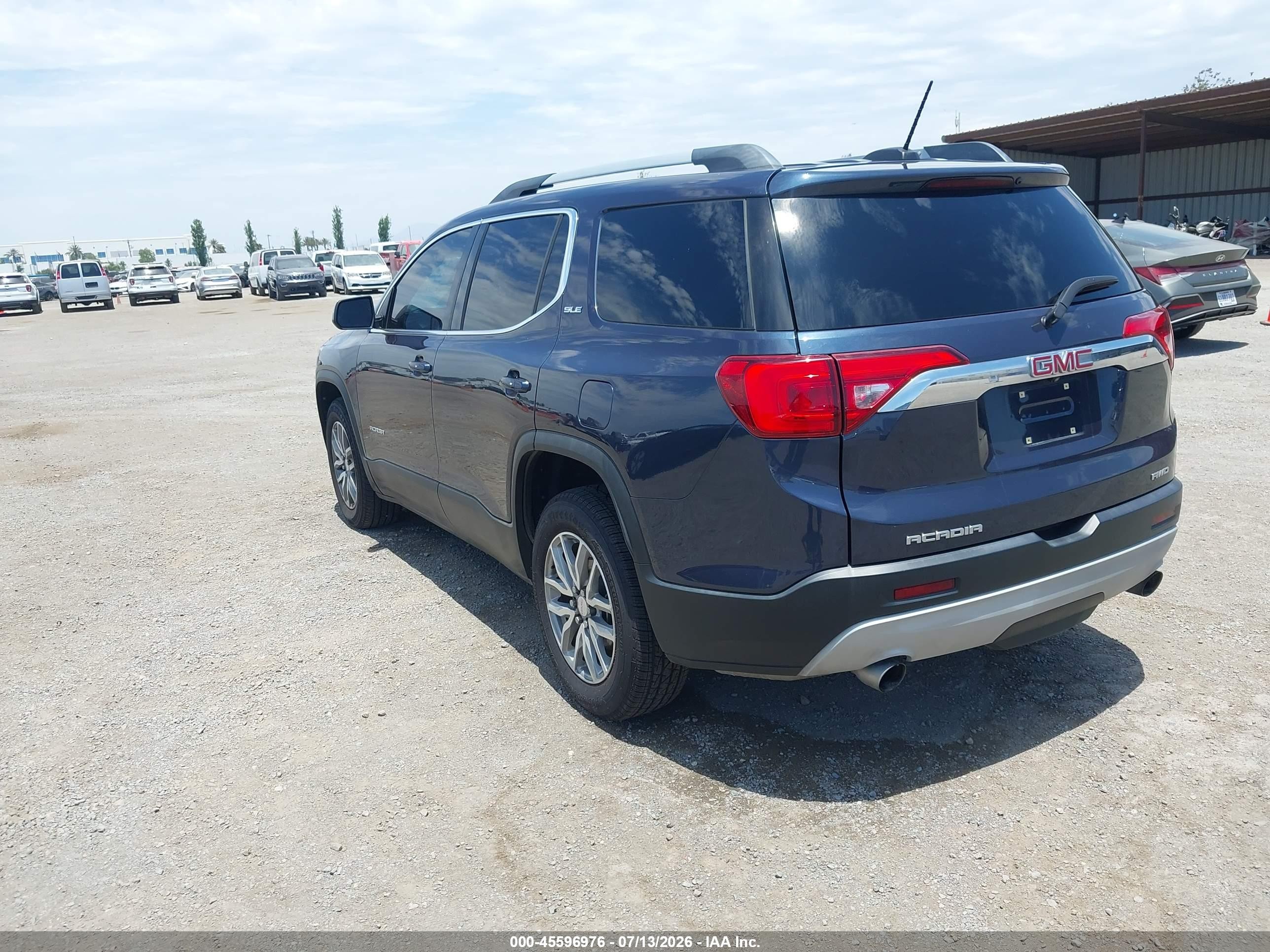 2018 Gmc Acadia Sle-2 Blue vin: 1GKKNSLS0JZ233686