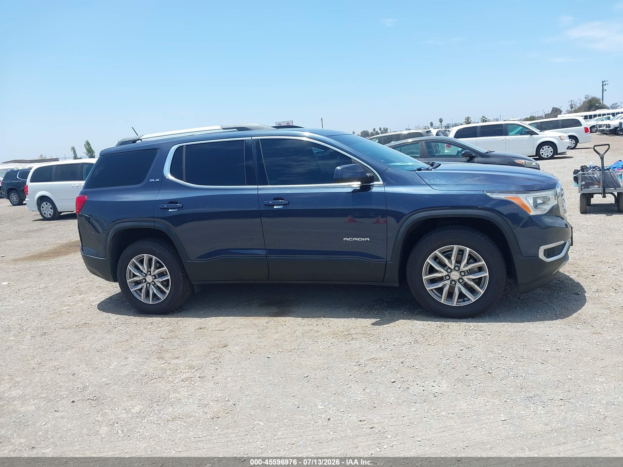 2018 Gmc Acadia Sle-2 Blue vin: 1GKKNSLS0JZ233686