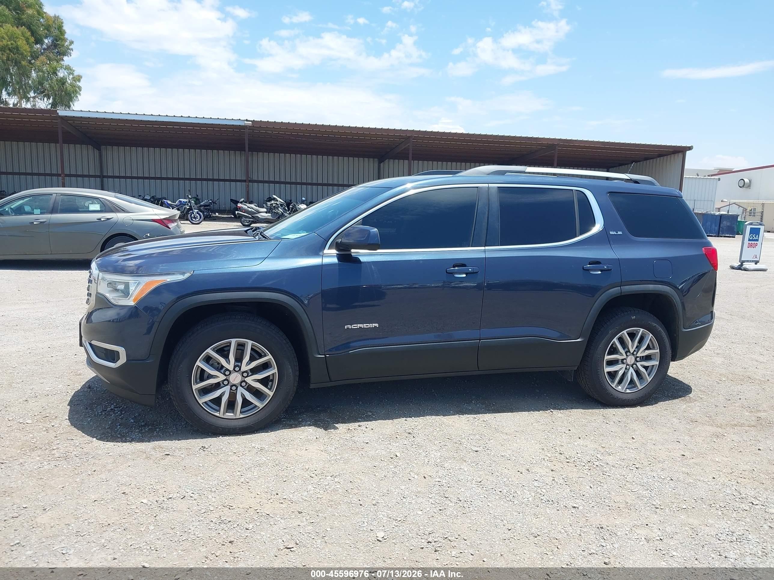2018 Gmc Acadia Sle-2 Blue vin: 1GKKNSLS0JZ233686