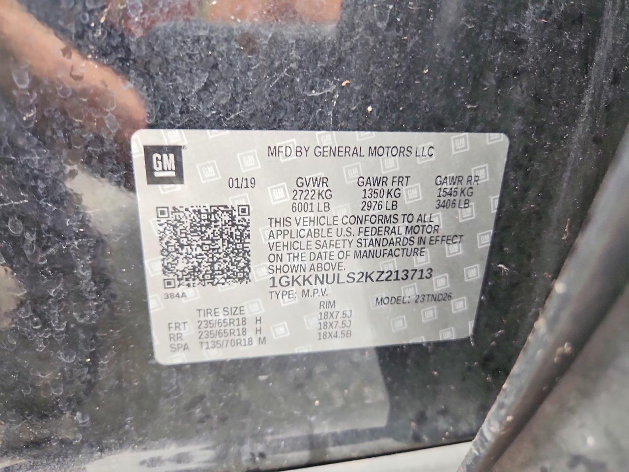 2019 Gmc Acadia Slt-1 Black vin: 1GKKNULS2KZ213713