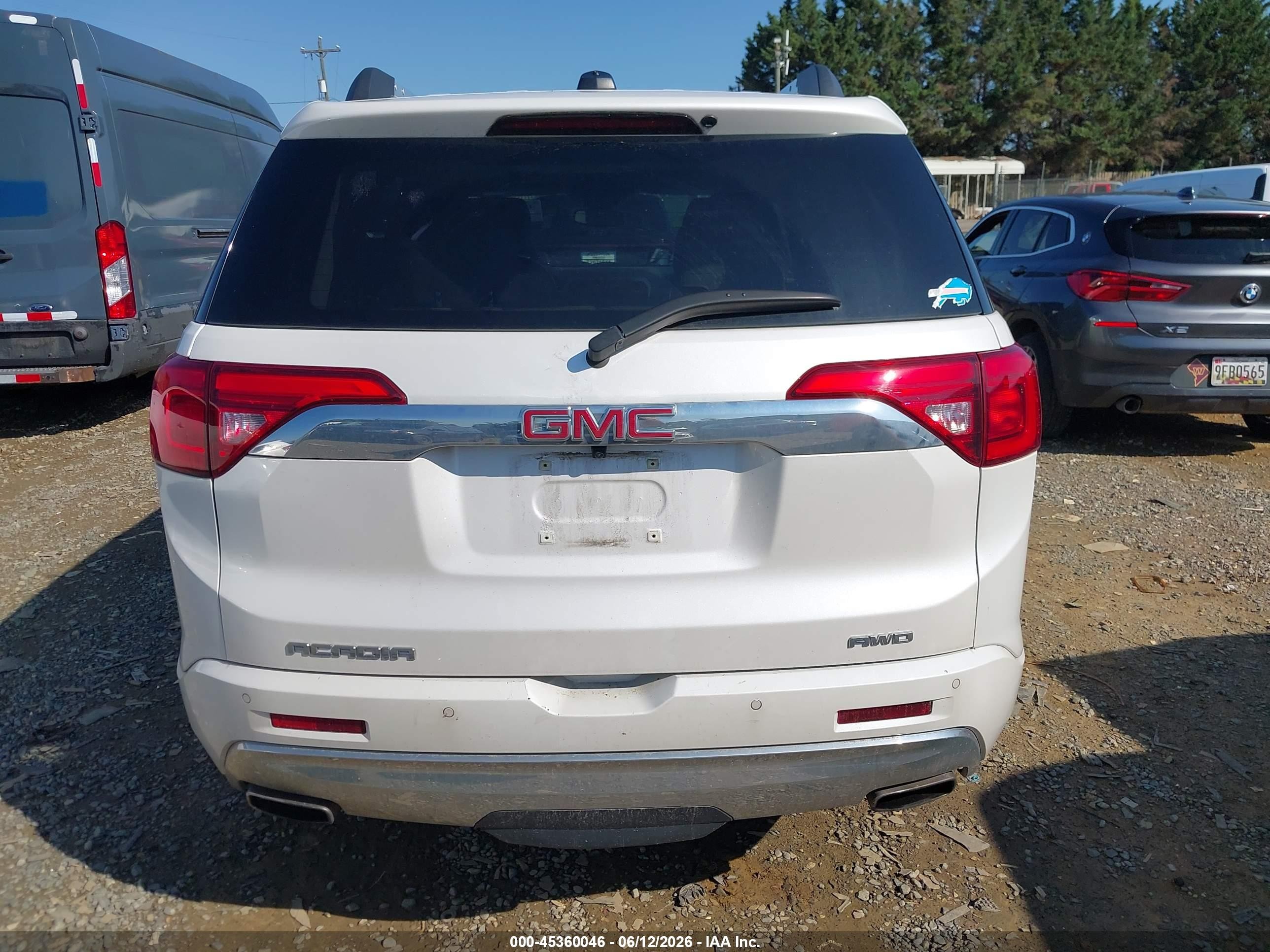 2017 Gmc Acadia Denali Белый vin: 1GKKNXLS2HZ150915