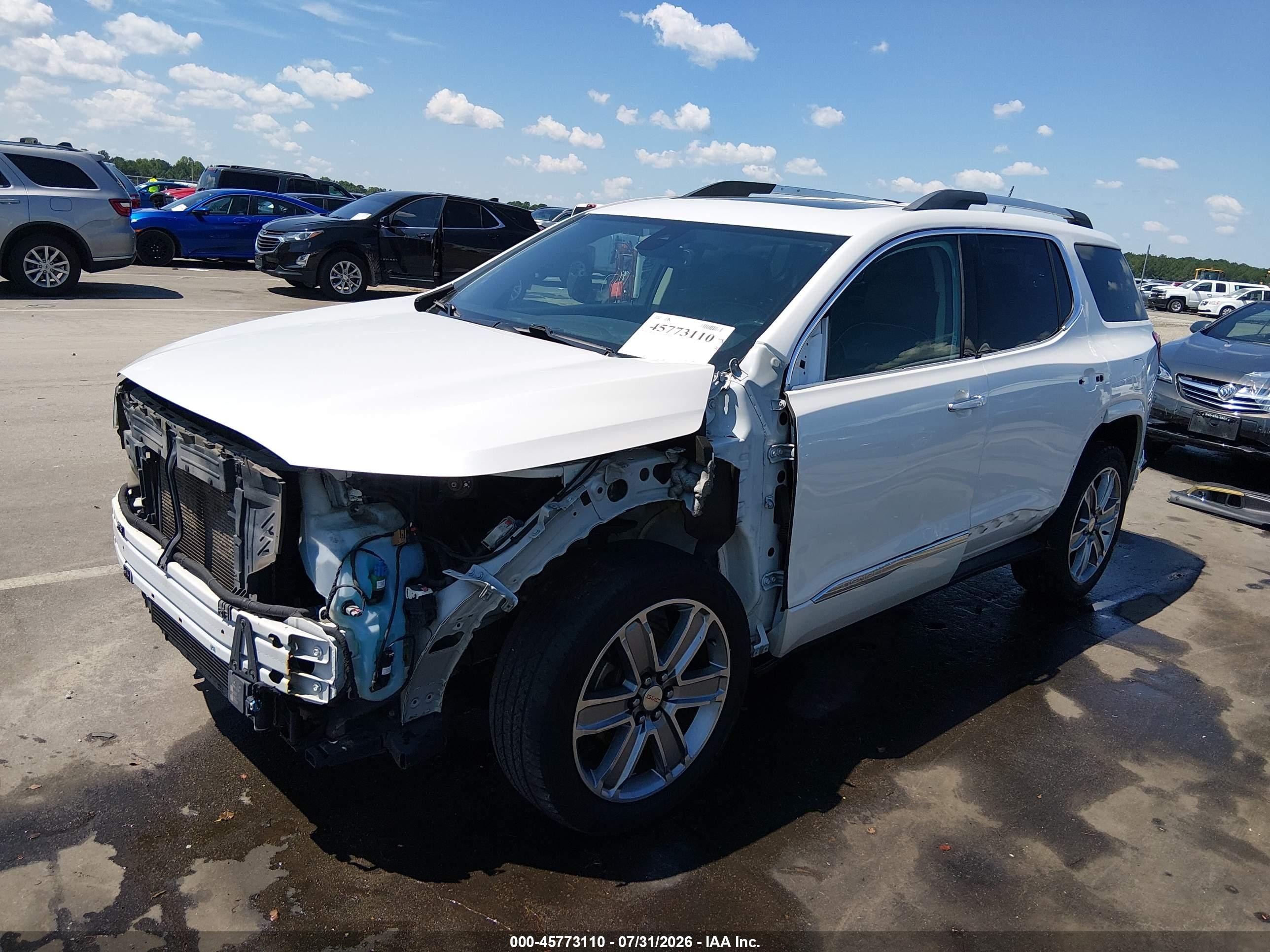 2017 Gmc Acadia Denali White vin: 1GKKNXLS2HZ221076