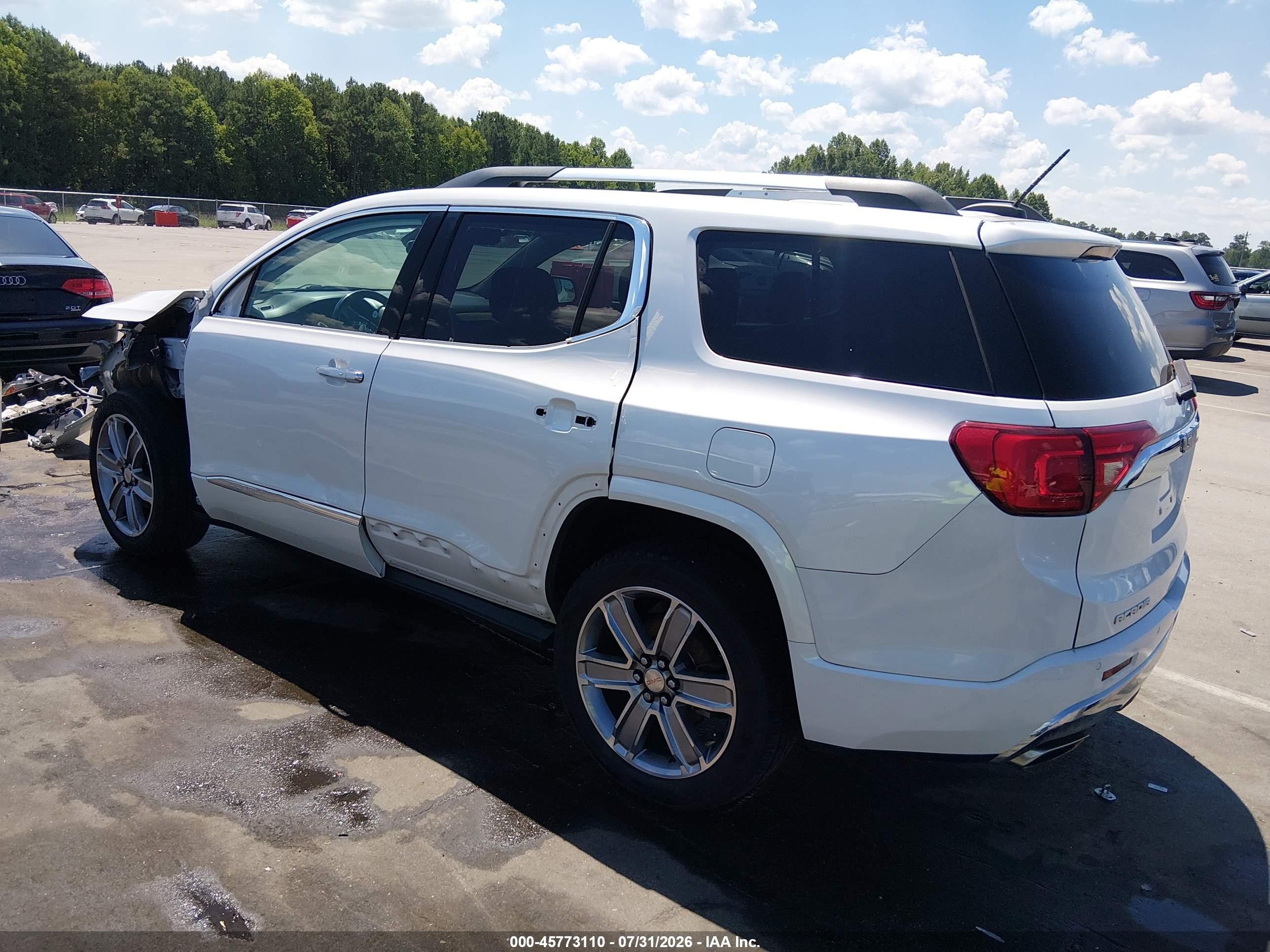 2017 Gmc Acadia Denali White vin: 1GKKNXLS2HZ221076