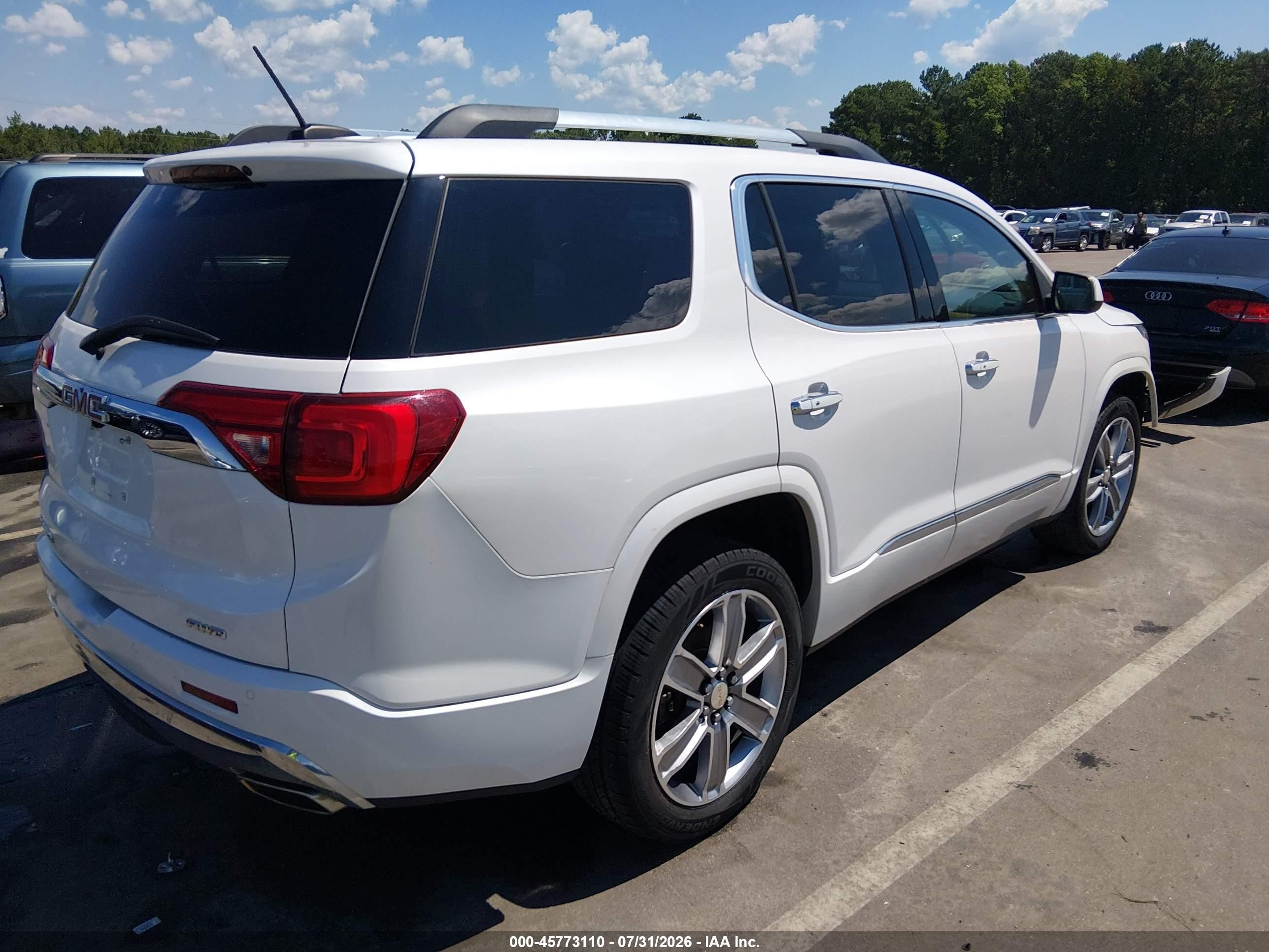 2017 Gmc Acadia Denali White vin: 1GKKNXLS2HZ221076