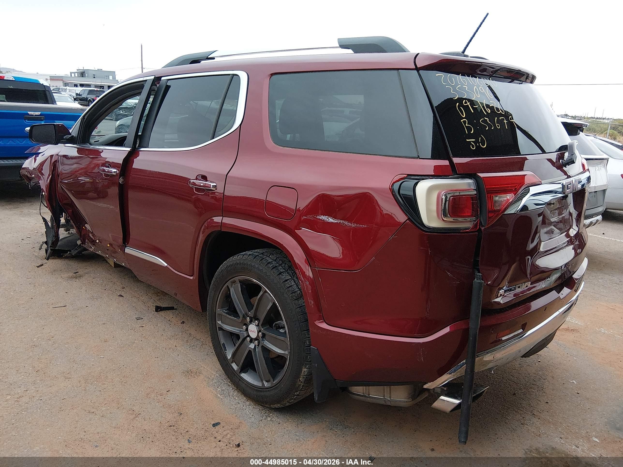 2017 Gmc Acadia Denali Red vin: 1GKKNXLS2HZ266020