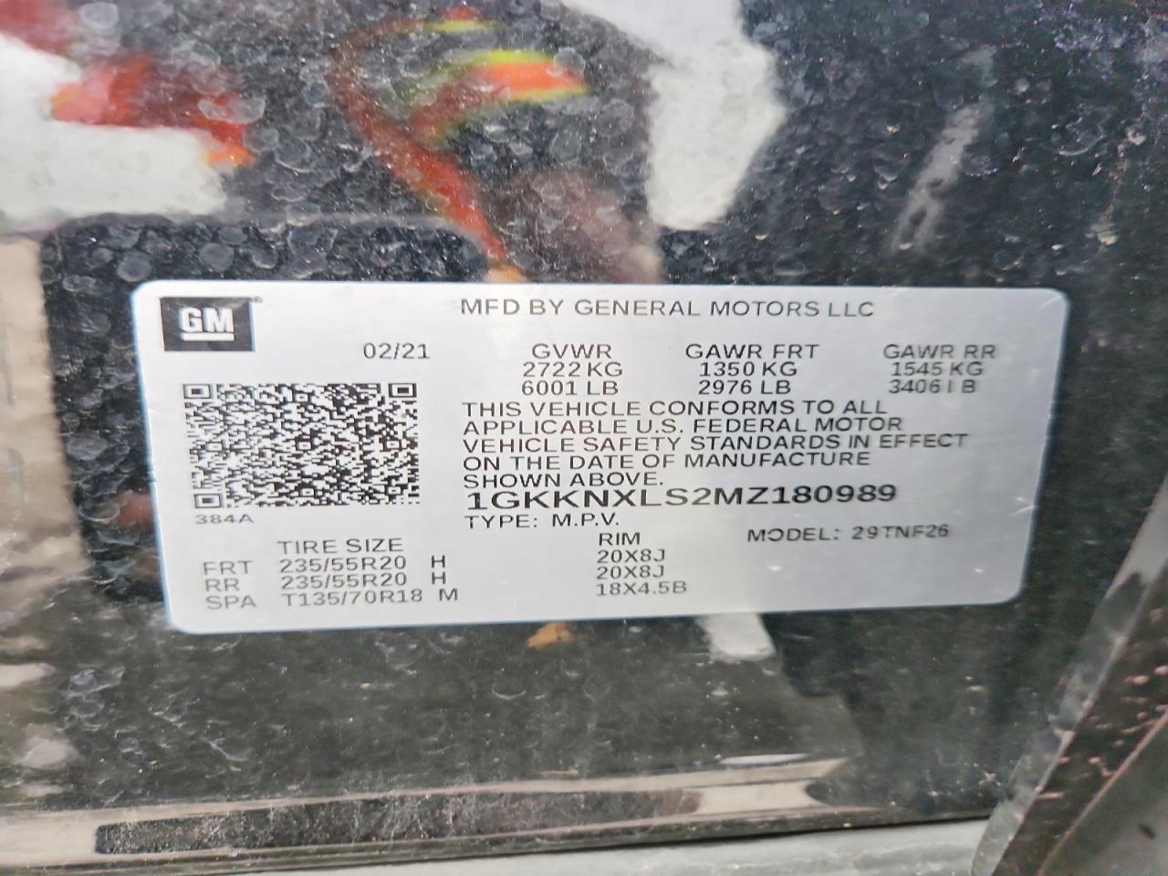 2021 Gmc Acadia Denali Black vin: 1GKKNXLS2MZ180989
