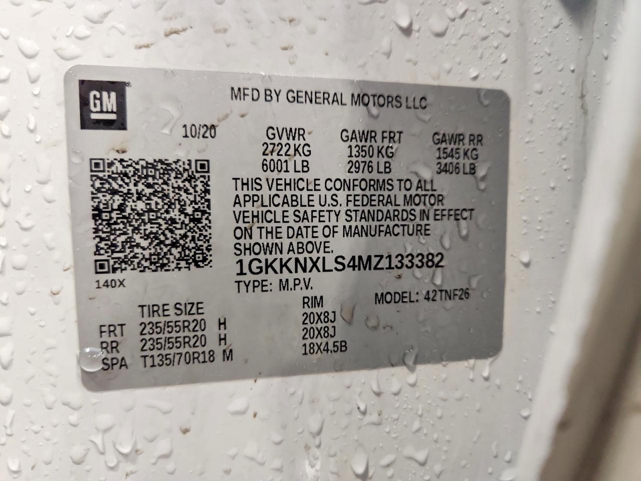 2021 Gmc Acadia Denali Белый vin: 1GKKNXLS4MZ133382