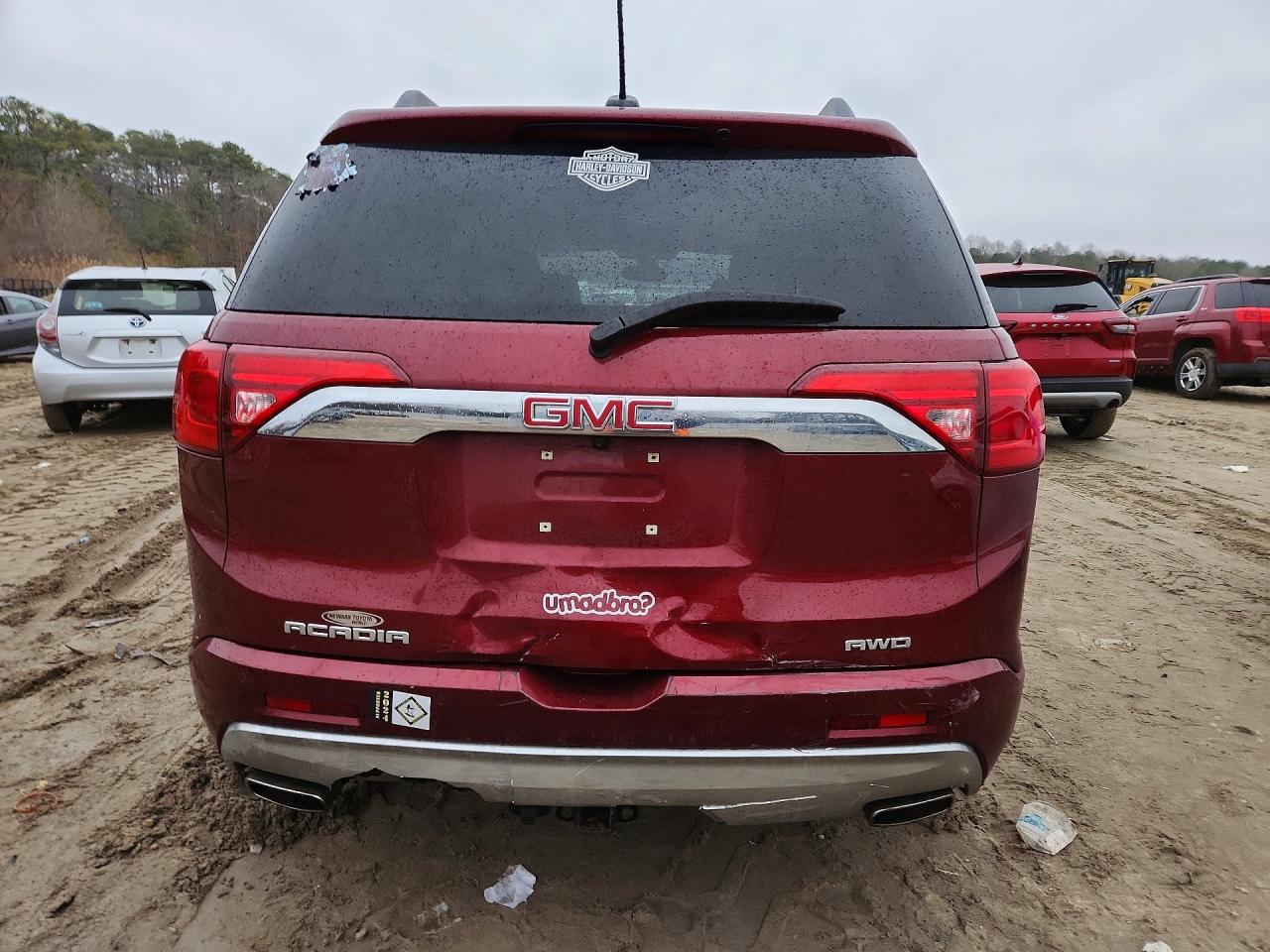 2017 Gmc Acadia Denali Red vin: 1GKKNXLS5HZ323455