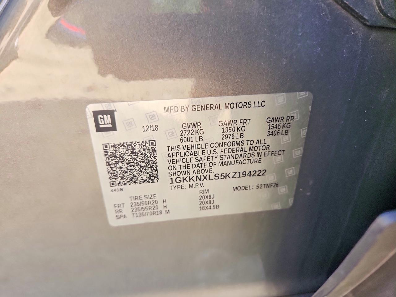 2019 Gmc Acadia Denali Gray vin: 1GKKNXLS5KZ194222