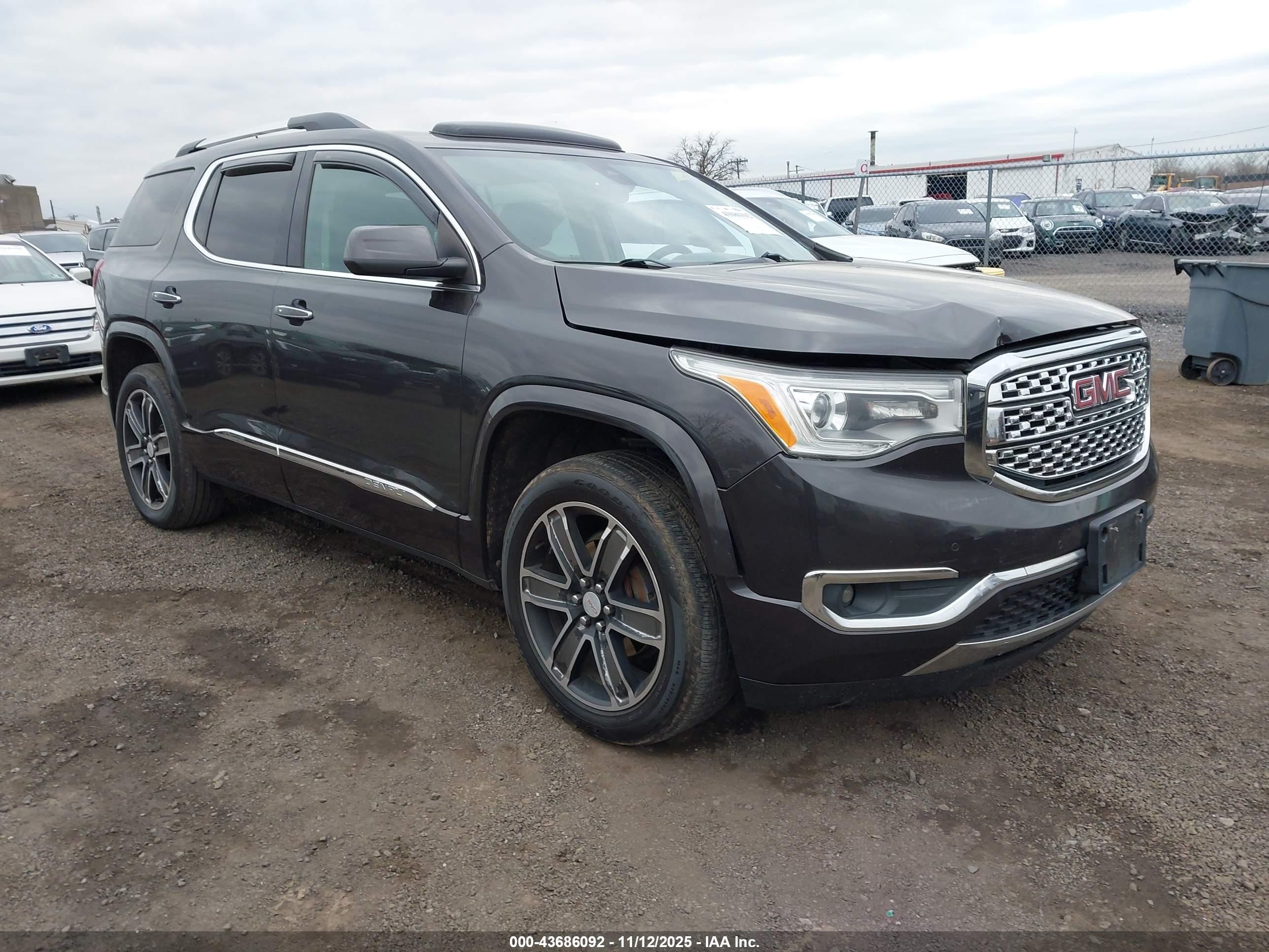 2017 Gmc Acadia Denali Black vin: 1GKKNXLS8HZ120415