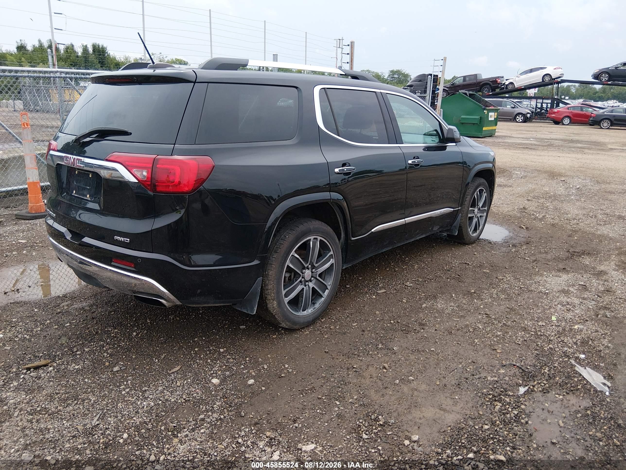 2018 Gmc Acadia Denali Black vin: 1GKKNXLS8JZ194665