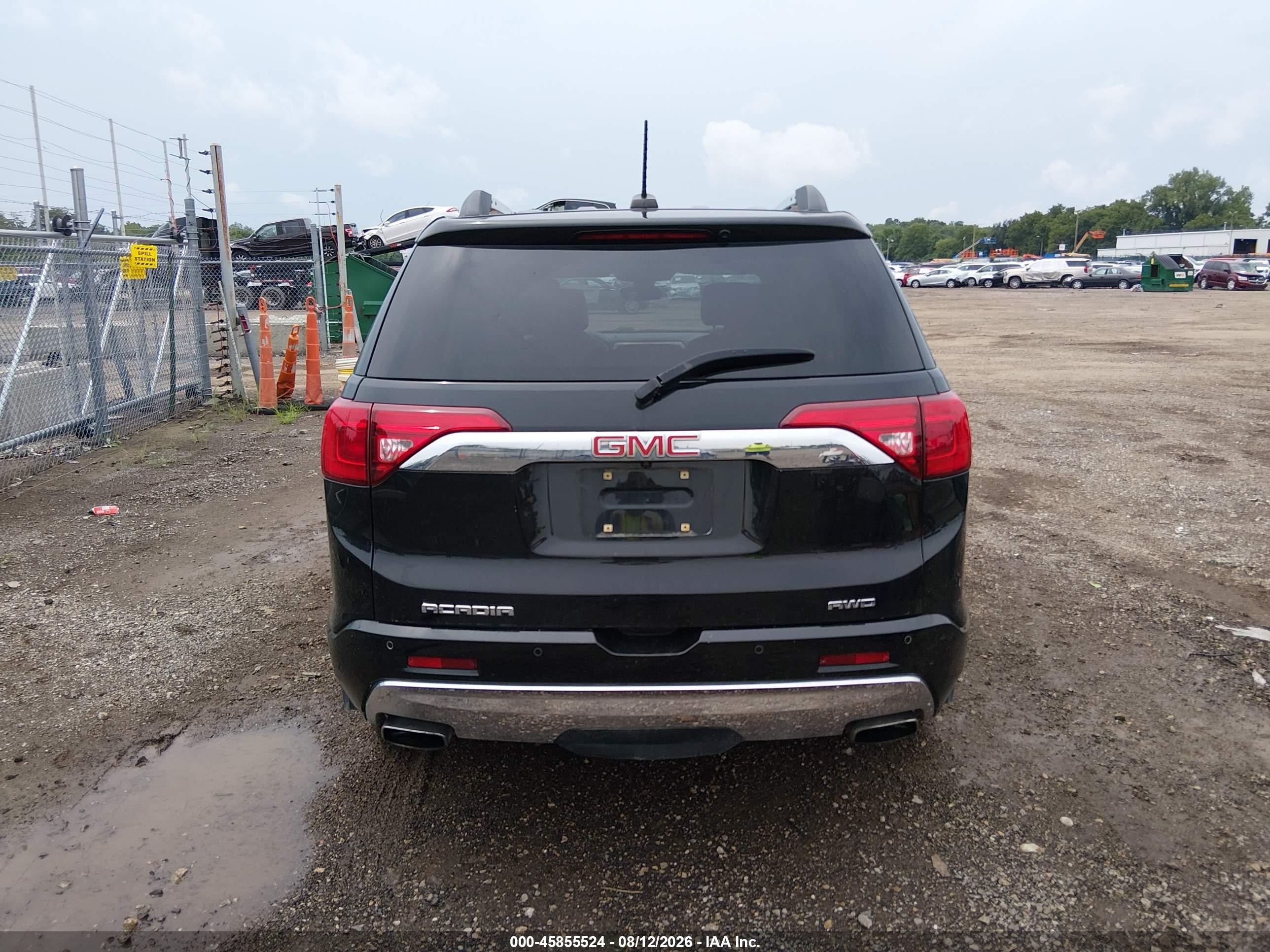 2018 Gmc Acadia Denali Black vin: 1GKKNXLS8JZ194665