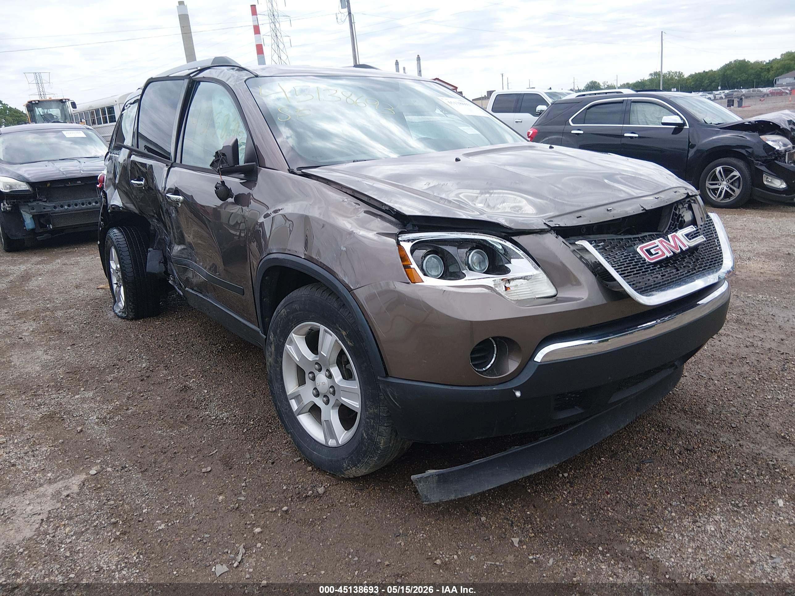 2011 Gmc Acadia Sl Gray vin: 1GKKRNED0BJ241534
