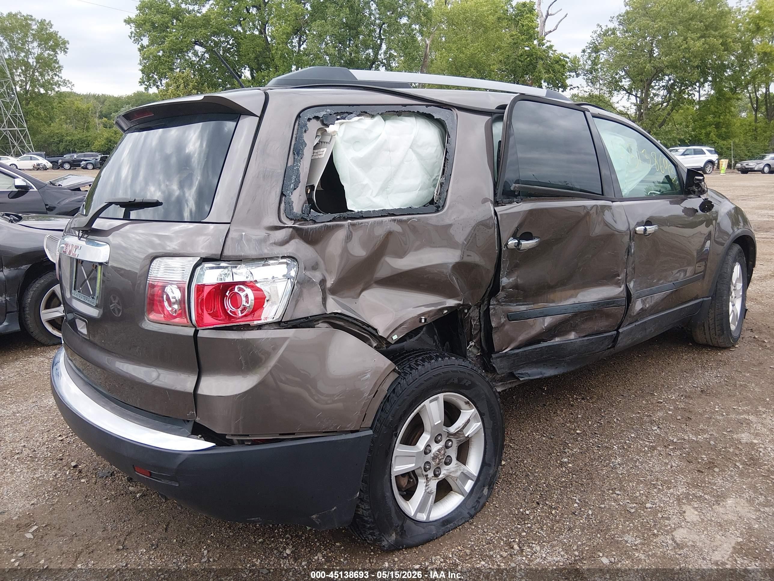 2011 Gmc Acadia Sl Gray vin: 1GKKRNED0BJ241534