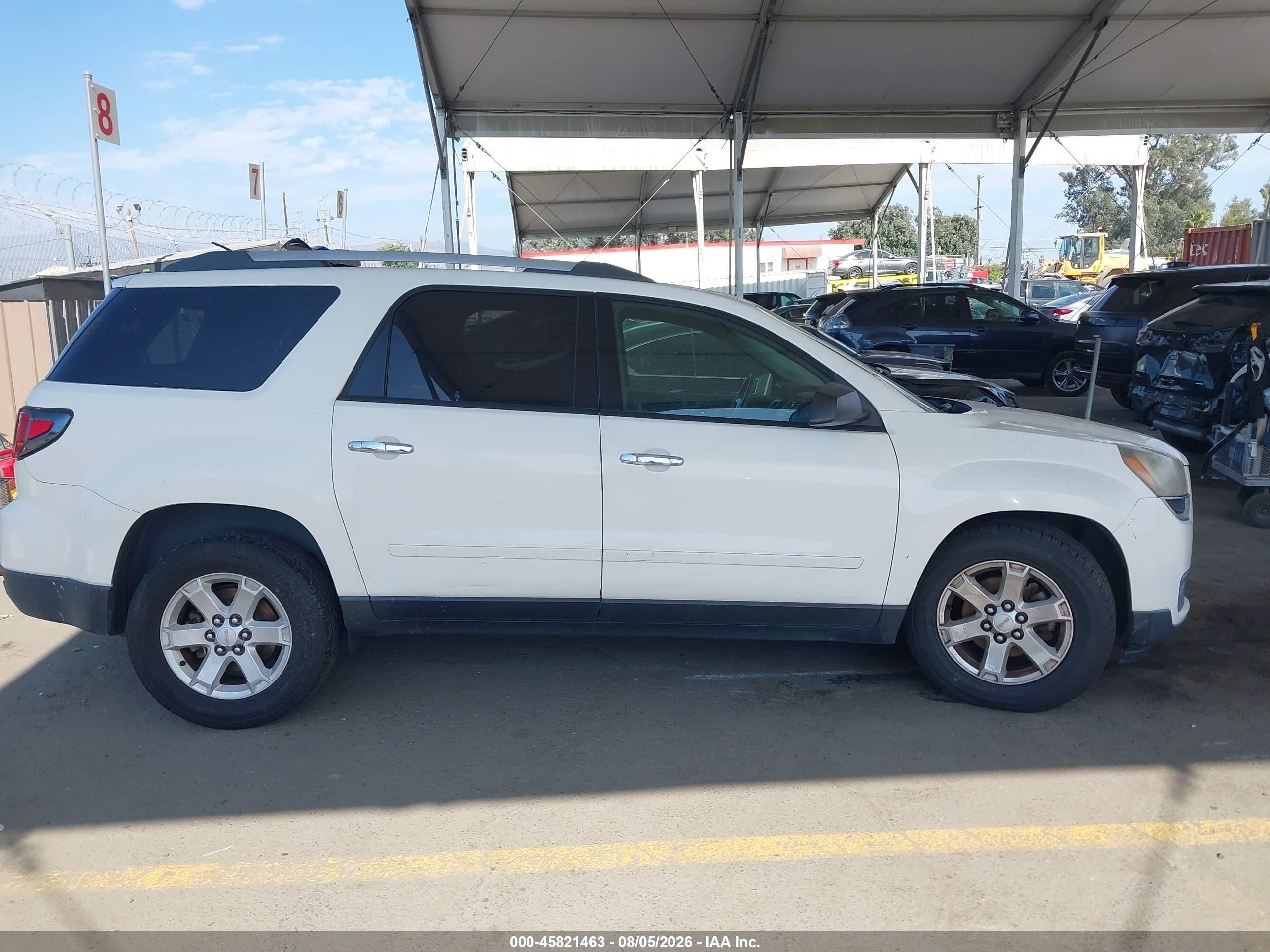 2014 Gmc Acadia Sle White vin: 1GKKRNED0EJ115405