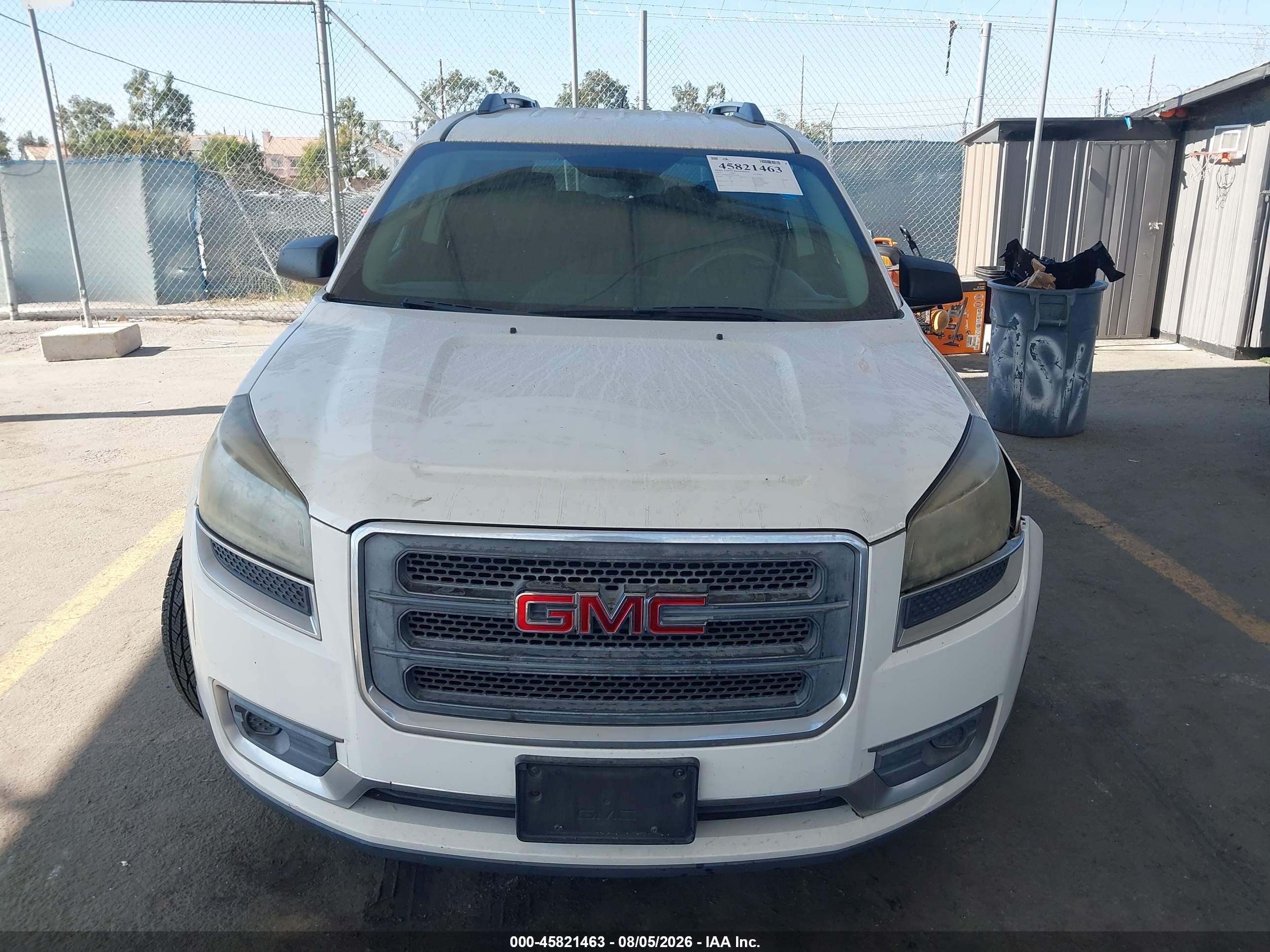 2014 Gmc Acadia Sle White vin: 1GKKRNED0EJ115405