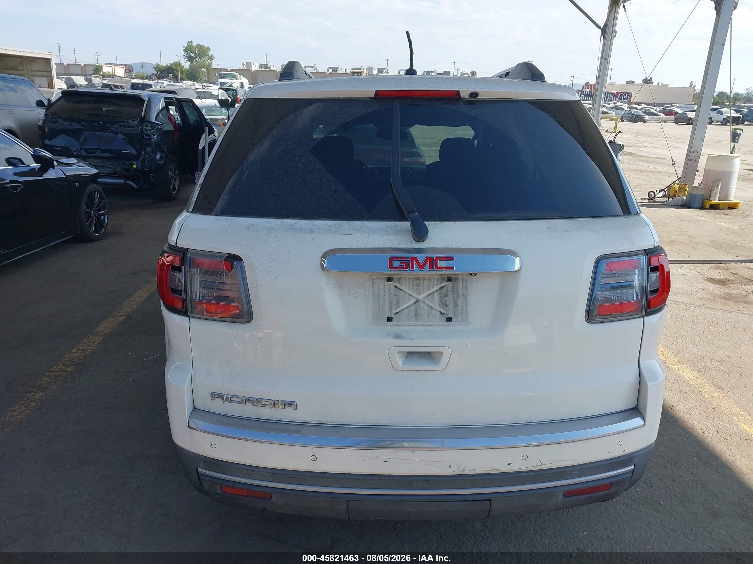 2014 Gmc Acadia Sle White vin: 1GKKRNED0EJ115405