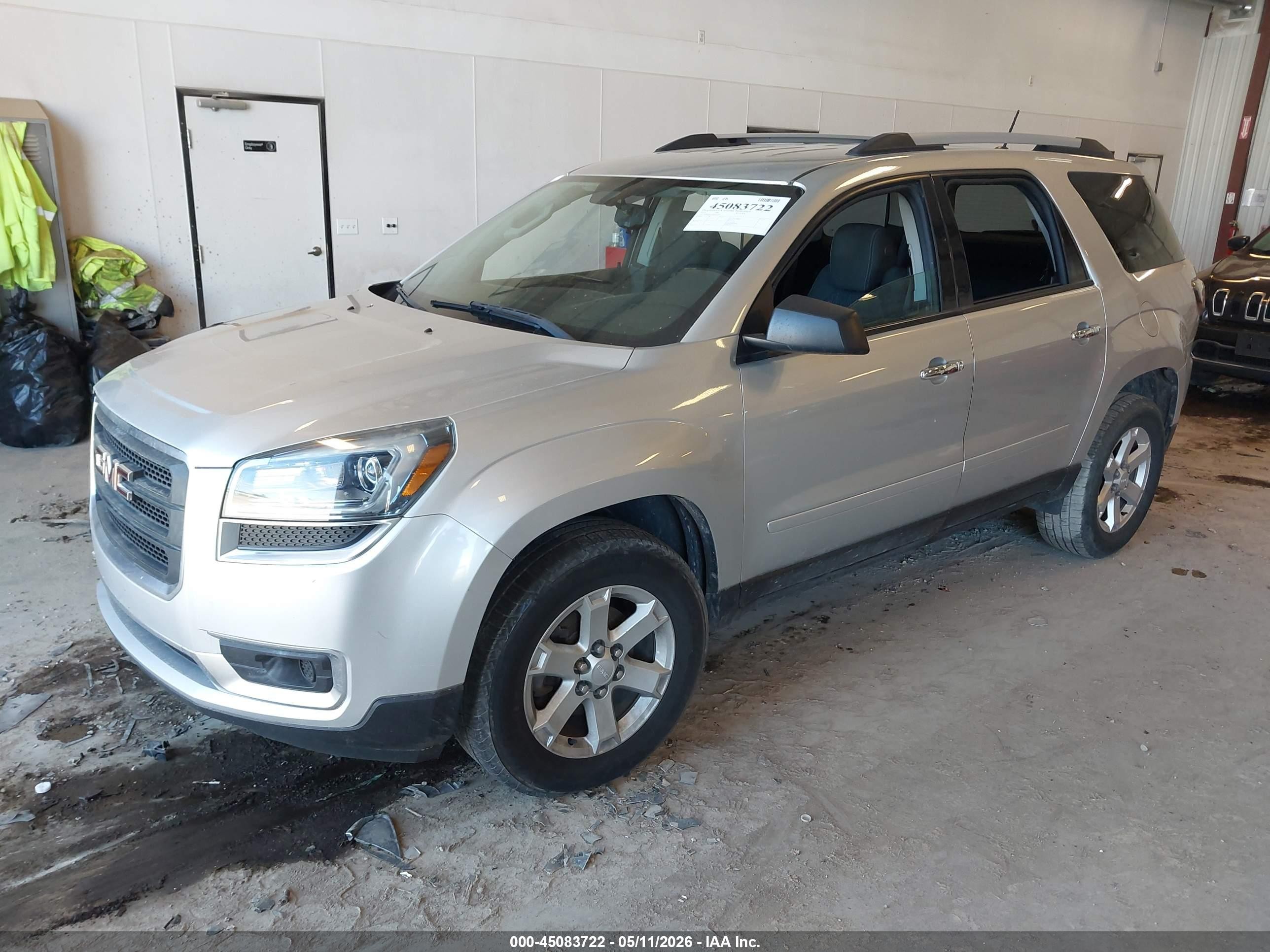 2014 Gmc Acadia Sle-1 Silver vin: 1GKKRNED0EJ167083