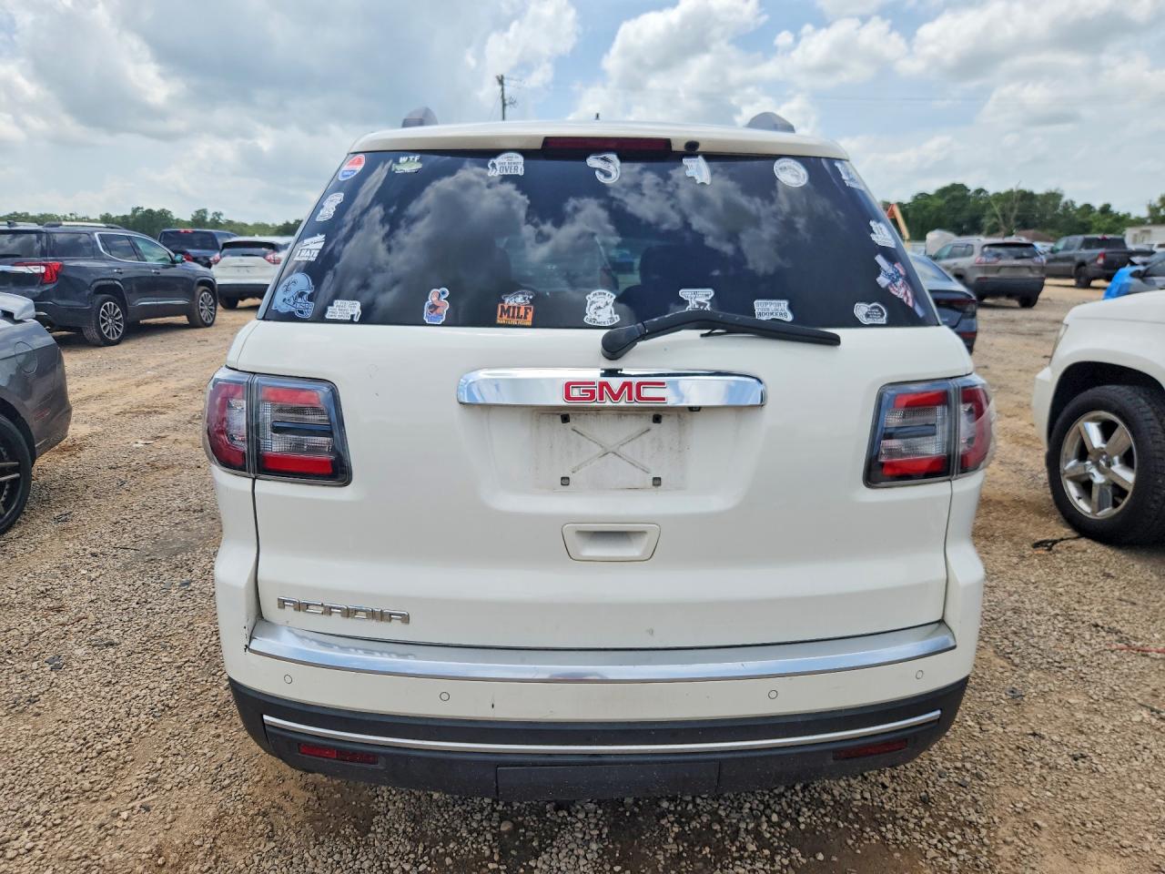 2014 Gmc Acadia Sle White vin: 1GKKRNED0EJ196499